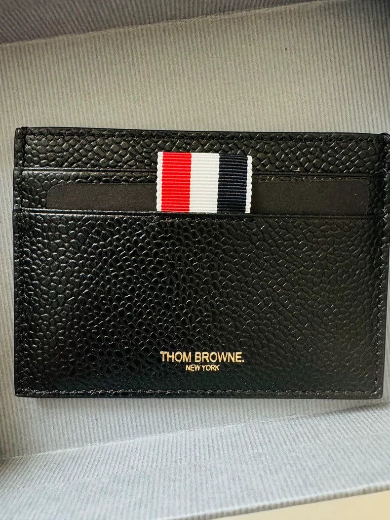 Thom Browne Thom Browne Black leather card case Size ONE SIZE - 4 Thumbnail