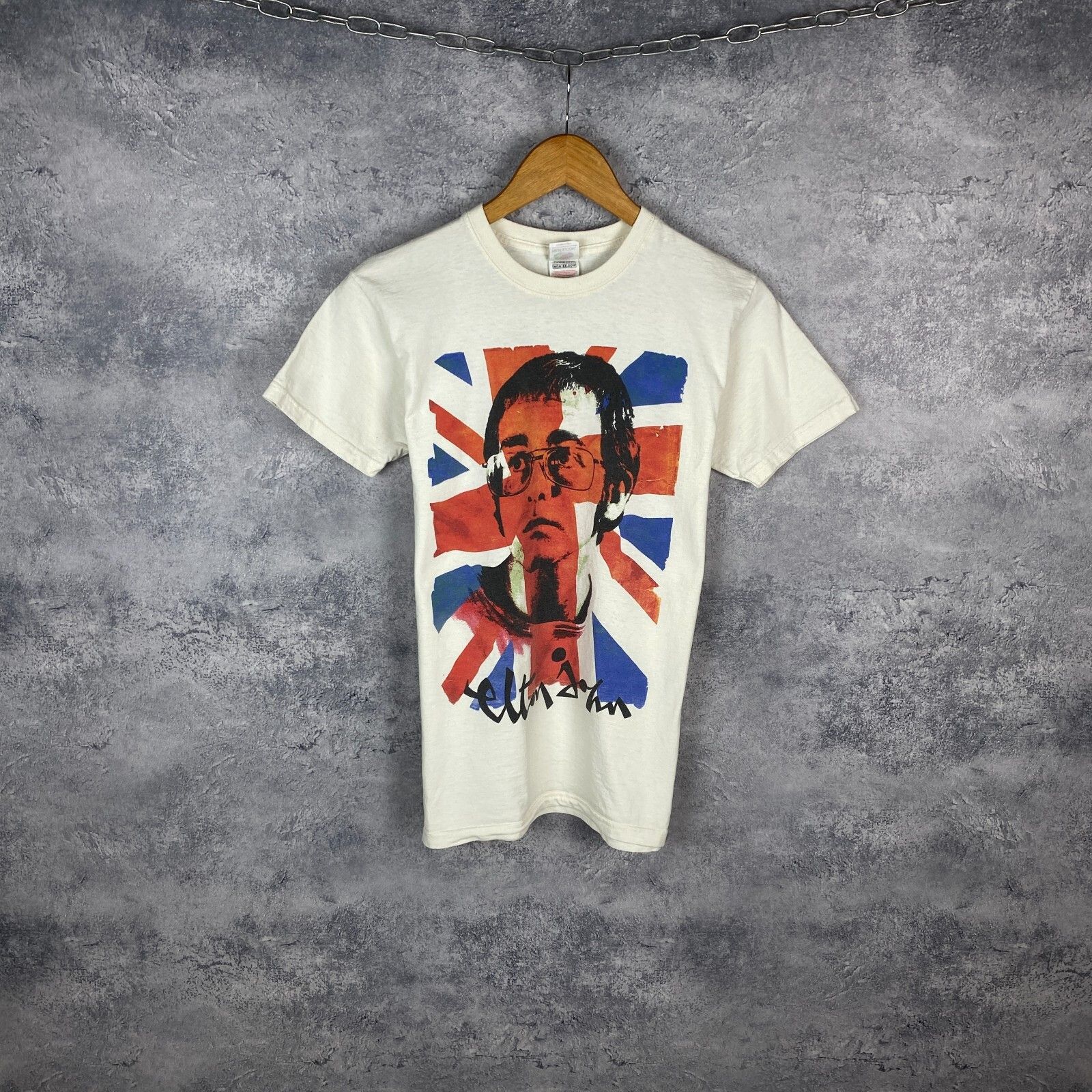 Band Tees Elton John Tee Men's Size S White Short Sleeve ` Size US S / EU 44-46 / 1 - 1 Thumbnail