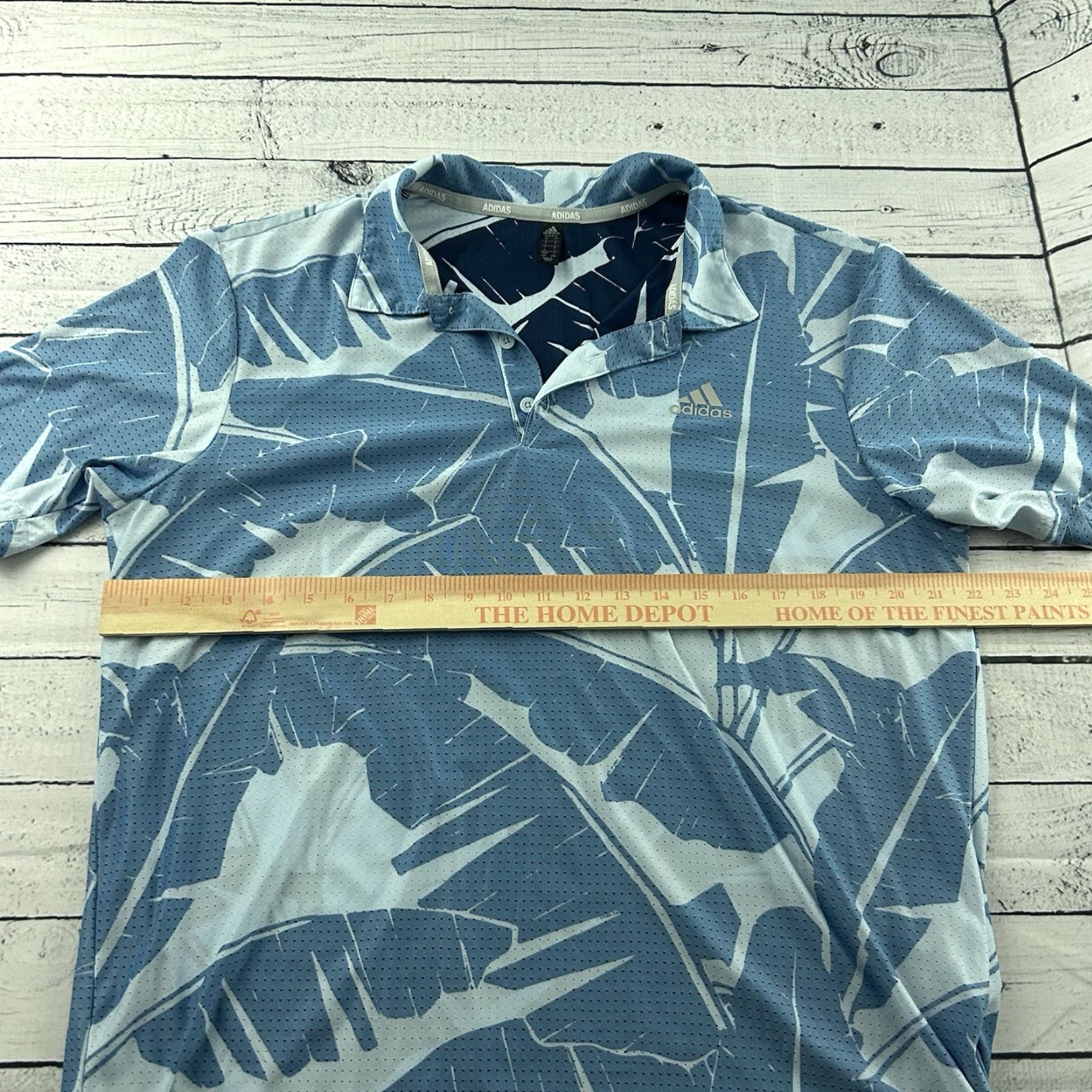 Adidas Adidas Golf Short Sleeve AOP Floral Polo Shirt Mens Large Blue Size US L / EU 52-54 / 3 - 4 Thumbnail