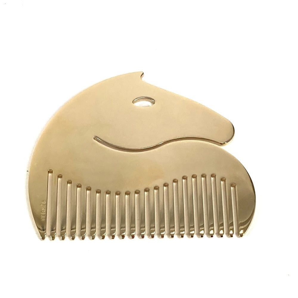 Hermes Hermes Hose Horse Cheval Comb Kushi (Medieval Ruler Of A Tatary Tribe) Metal Women Gold Size ONE SIZE - 1 Thumbnail