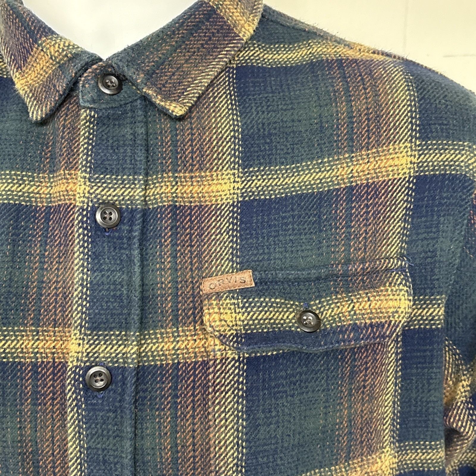 Orvis Orvis Big Bear Shirt Jacket Mens XL Blue Plaid Heavy Flannel Size US XL / EU 56 / 4 - 2 Thumbnail