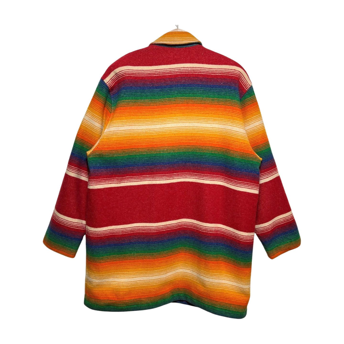 Vintage × Woolrich Woolen Mills Vintage 90s Woolrich Wool Overcoat XL Saltillo Serape Size US XL / EU 56 / 4 - 3 Thumbnail