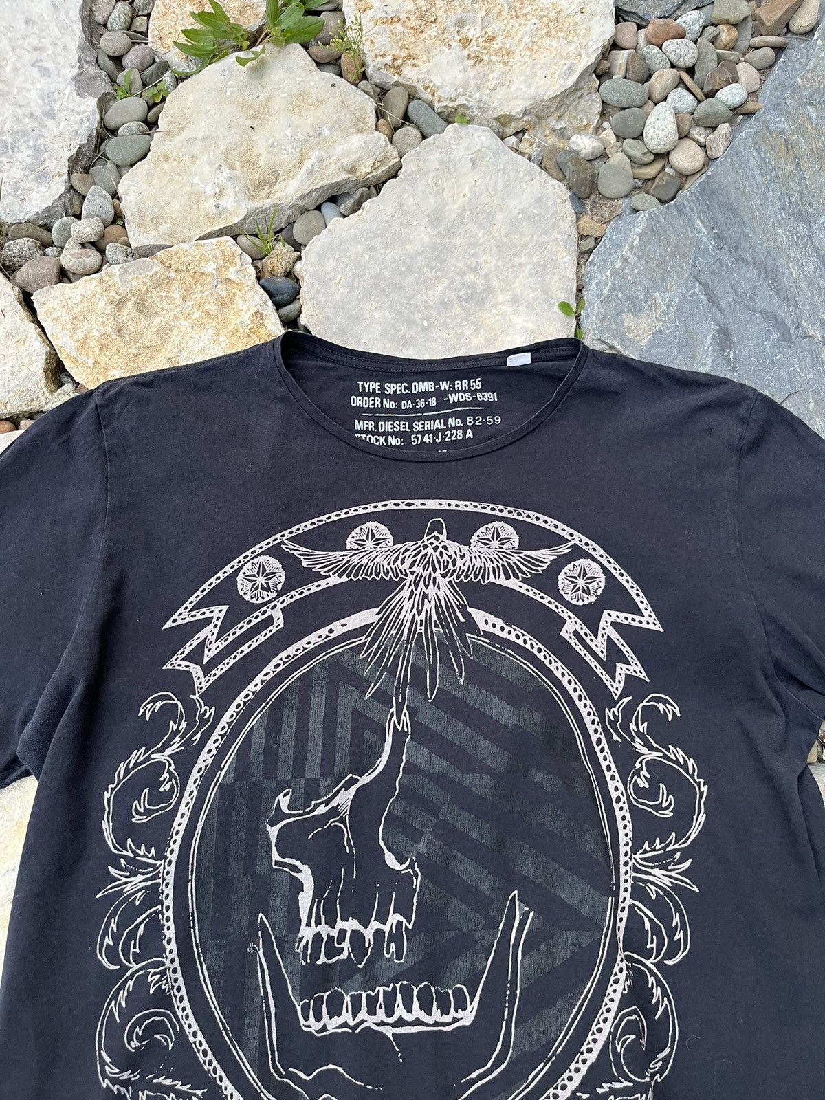 Diesel × Vintage Vintage Diesel RR y2k skull tee t-shirt eagle goth Size US XL / EU 56 / 4 - 3 Thumbnail