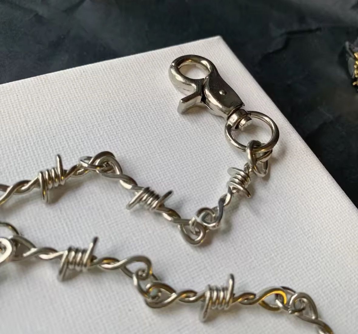Other Punk Thorns Wire Barbed Trousers Long Waist Chain Size ONE SIZE - 5 Thumbnail