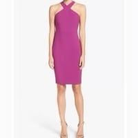 LIKELY Likely Carolyn Dress purple Halter Neck Sleeveless Sheath K Size XS / US 0-2 / IT 36-38 - 1 Thumbnail