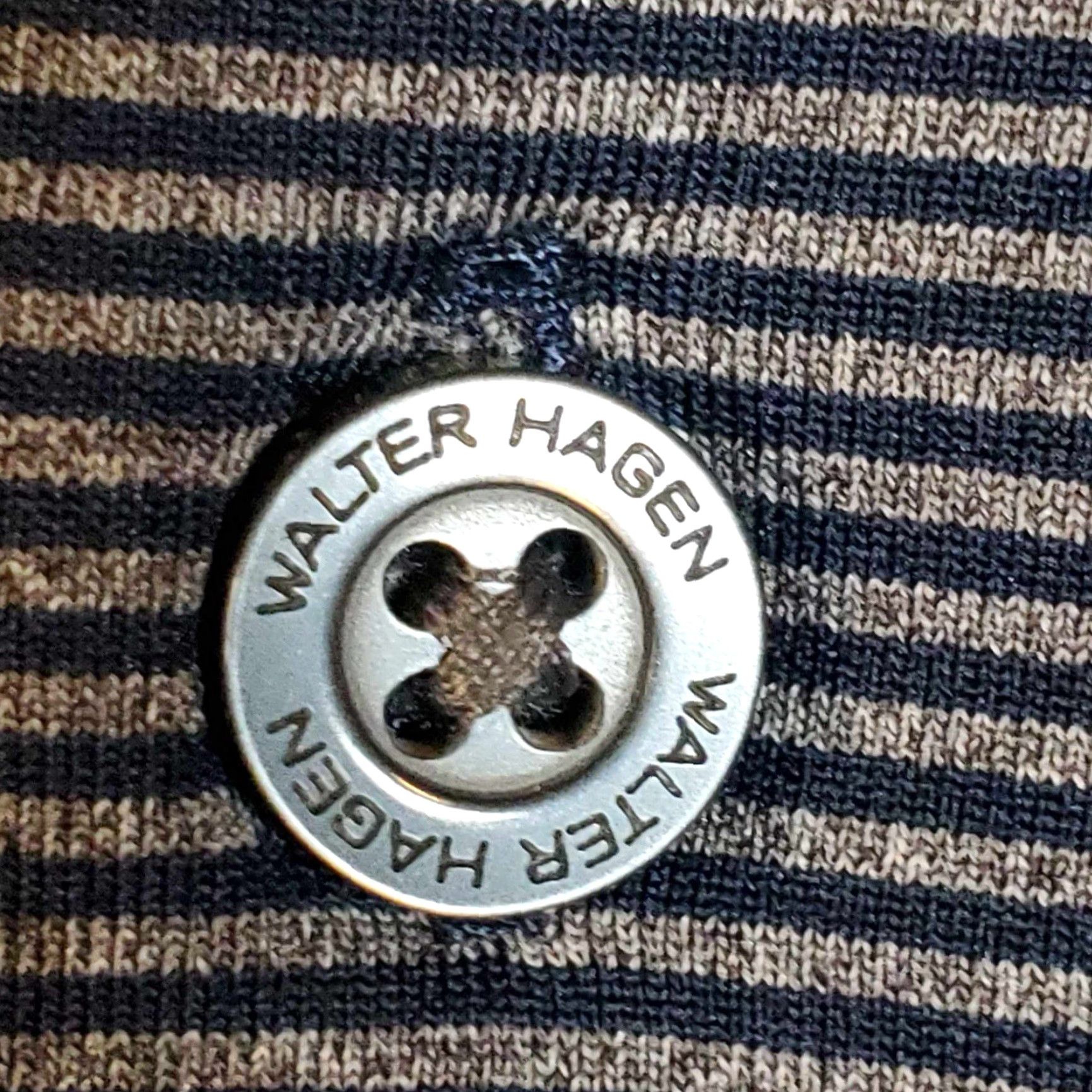 Vintage Walter Hagen Polo Shirt Mens Dark Gray Essentials Performance Long Sleeve Size M Size US M / EU 48-50 / 2 - 3 Thumbnail