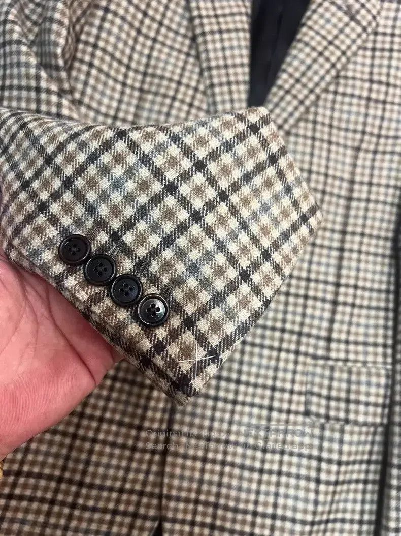 Celine CELINE Prince of Wales Check Wool and Cashmere Suit Size XS / US 0-2 / IT 36-38 - 4 Thumbnail