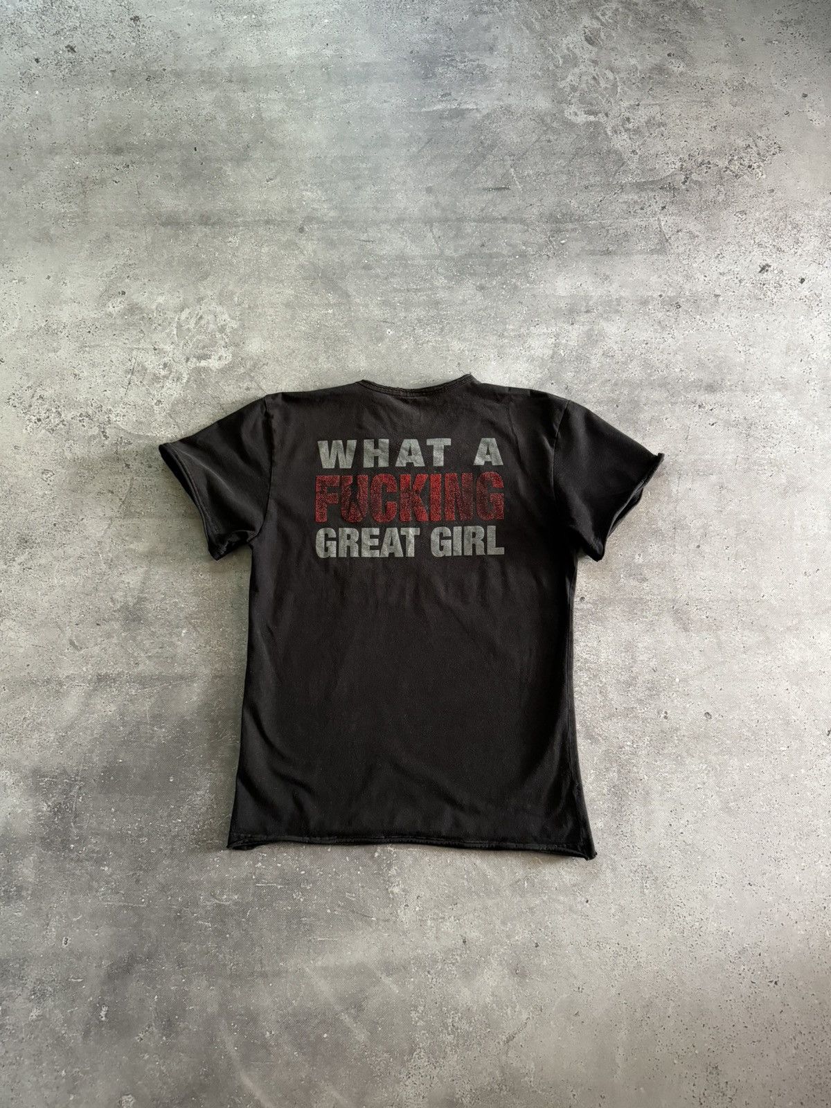 Vintage Vintage Y2K Style ‘What a Fu*king Great Girl’ Funny T-Shirt Size XL / US 12-14 / IT 48-50 - 2 Thumbnail