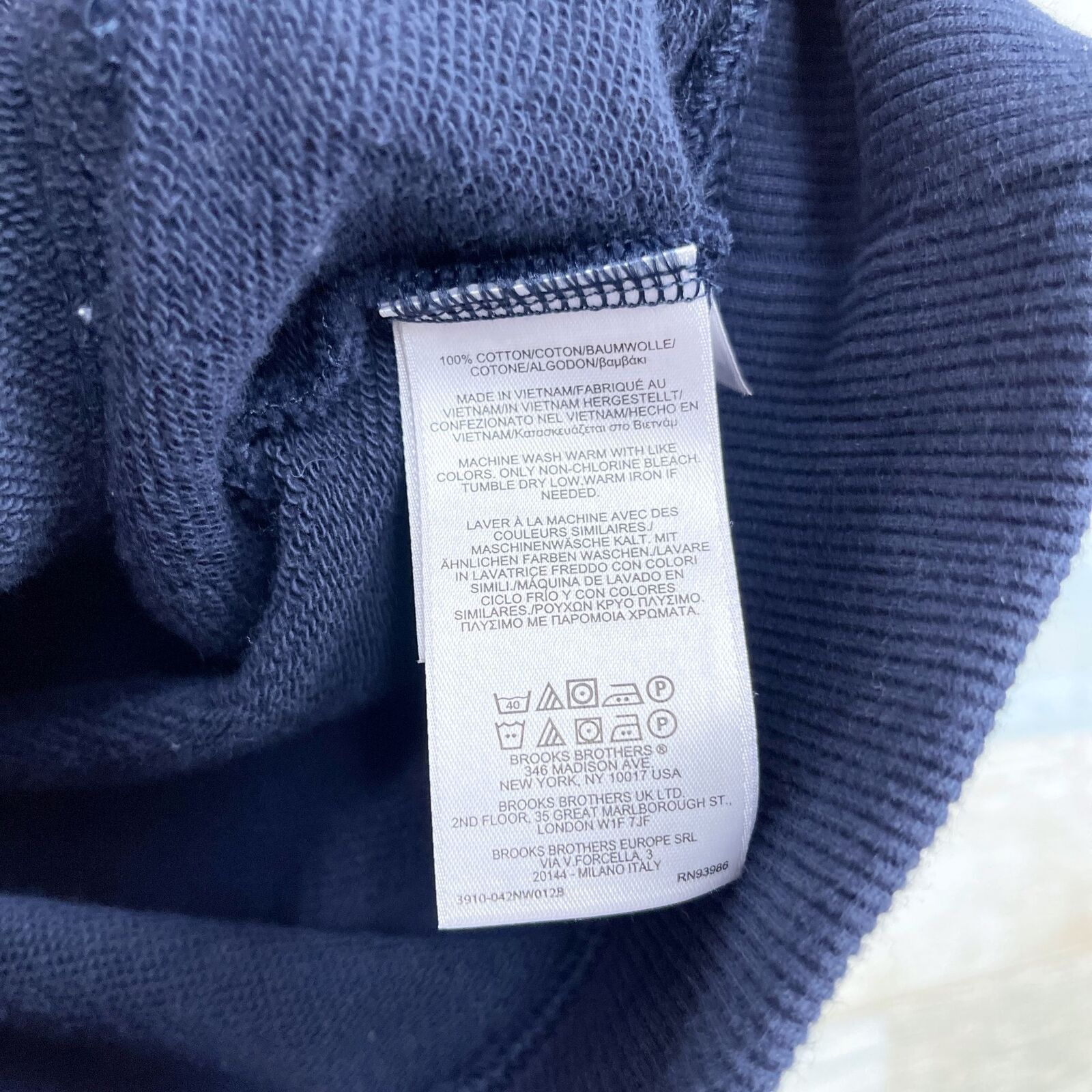 Brooks Brothers Brooks Brothers Full Zip Sweater Jacket Blue White Mens L Size US L / EU 52-54 / 3 - 7 Thumbnail