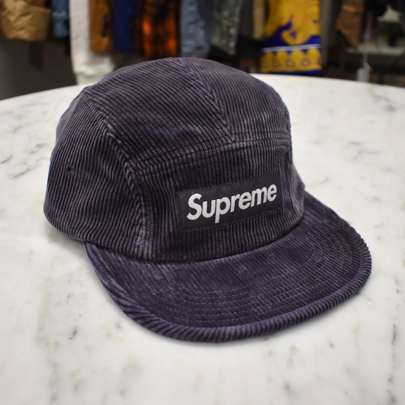 Supreme × Vintage Supreme Iridescent Box Logo Light Blue Camp Cap