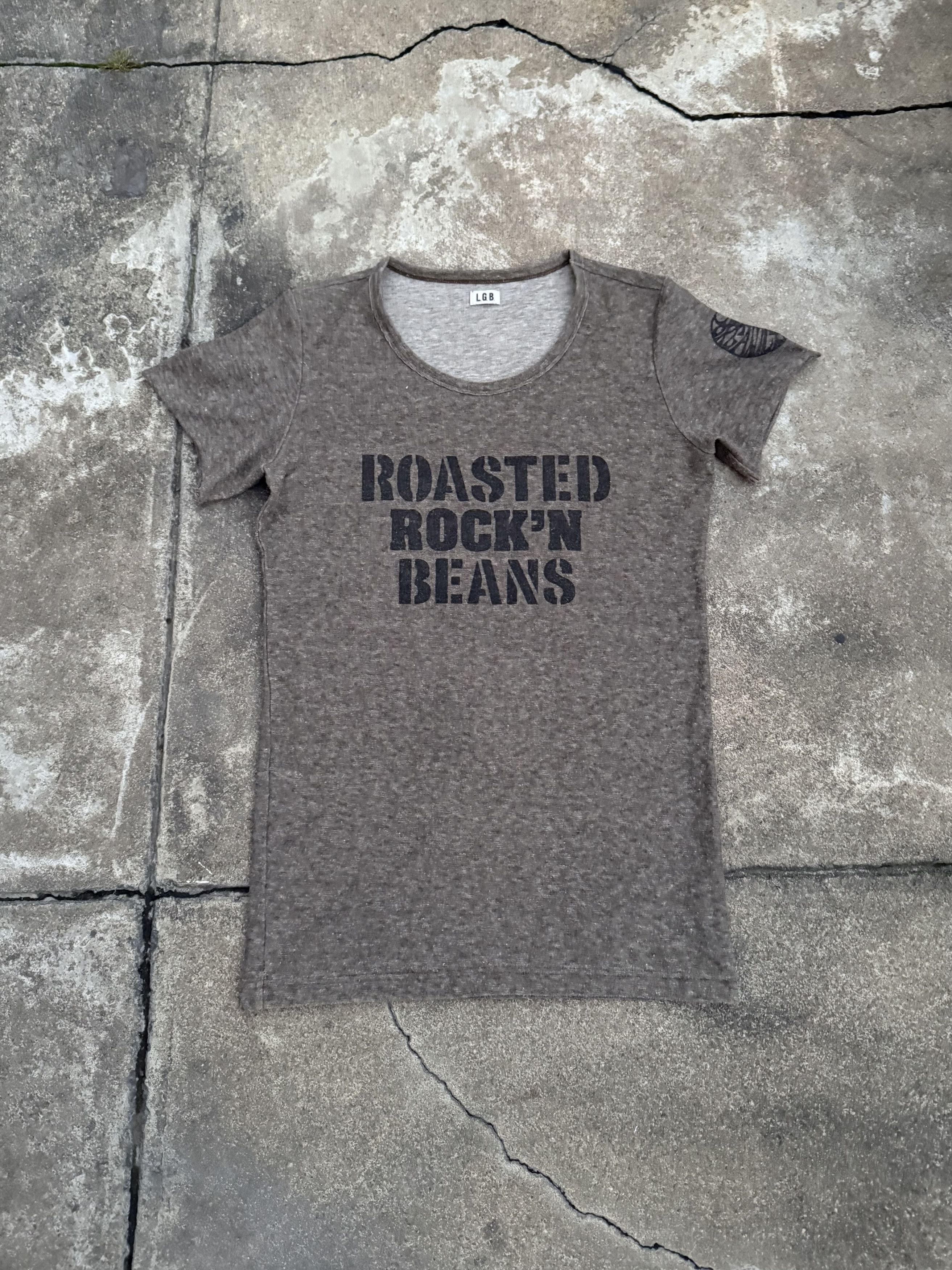 LGB ブラウン Tシャツ ROASTED ROCK'N BEANS If Six Was Nine × Japanese Brand × Le Grande Bleu (L.G.B.) L.G.B