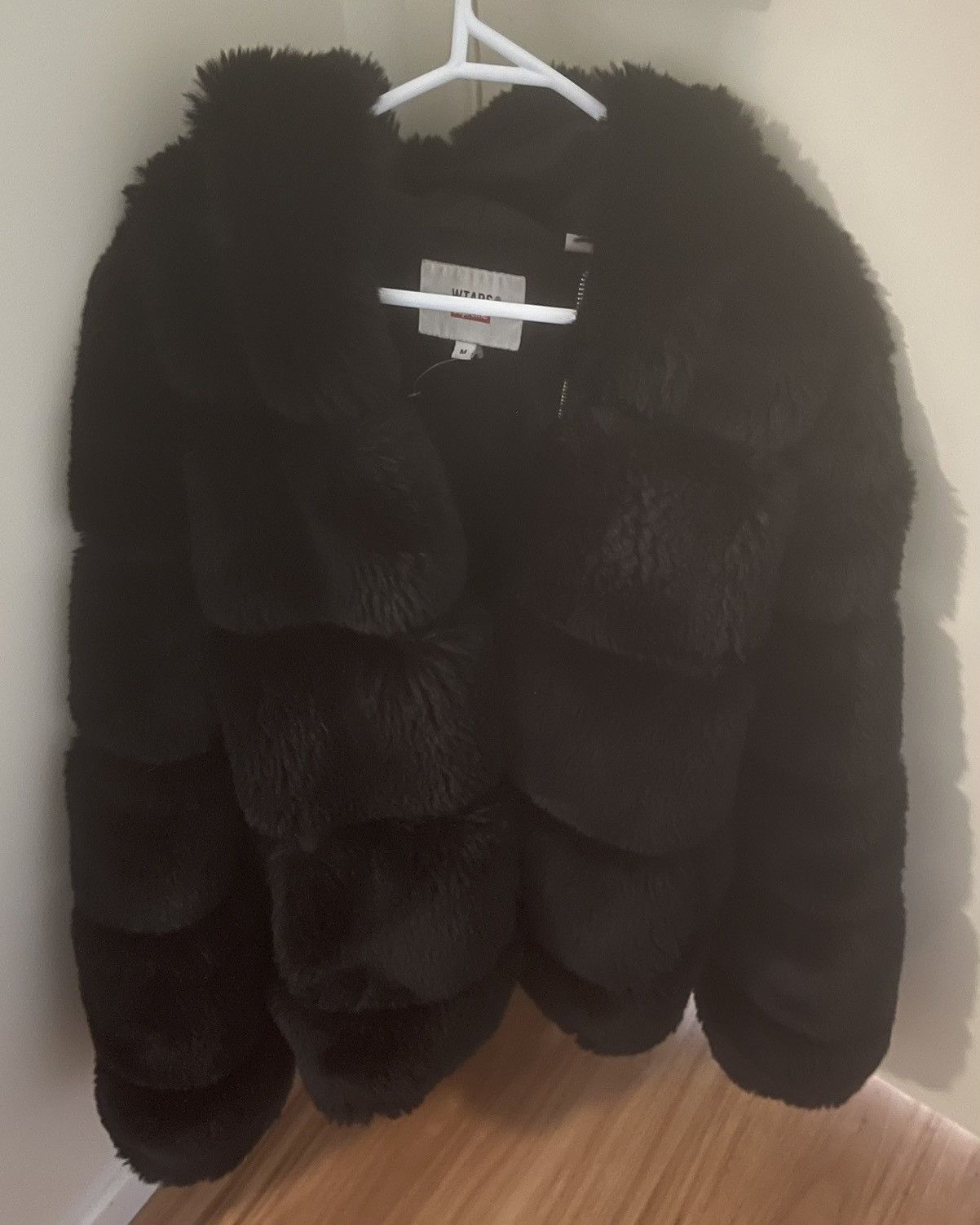 image of Supreme x Wtaps Faux Fur Hooded Jacket Black, Men's (Size Medium)