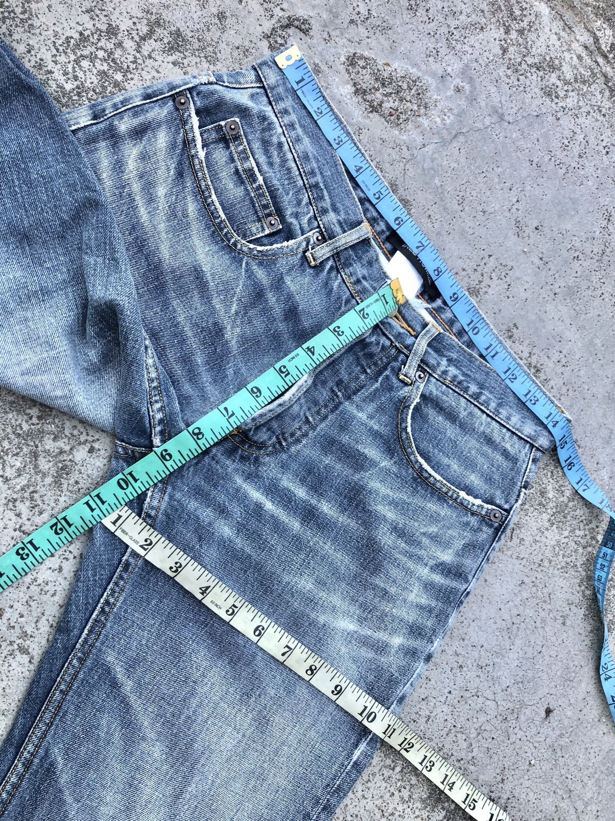 Japanese Brand FLARED⚡️⚡️INED HOMME WASHED BLUE DENIM Size US 30 / EU 46 - 8 Thumbnail