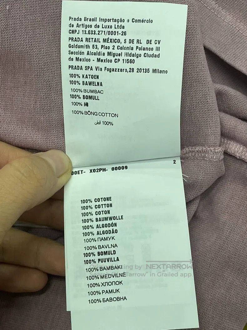 Prada Prada 25 Spring and Summer Pink Purple Gradient Letter Sho Size US S / EU 44-46 / 1 - 6 Thumbnail