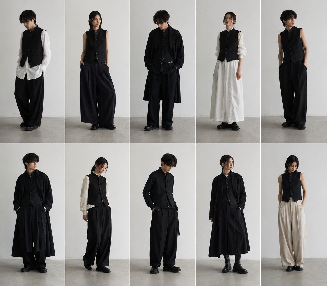Yohji Yamamoto Yohji Yamamoto Pour Homme - Wool Stand Collar Cropped Vest Size US L / EU 52-54 / 3 - 6 Thumbnail