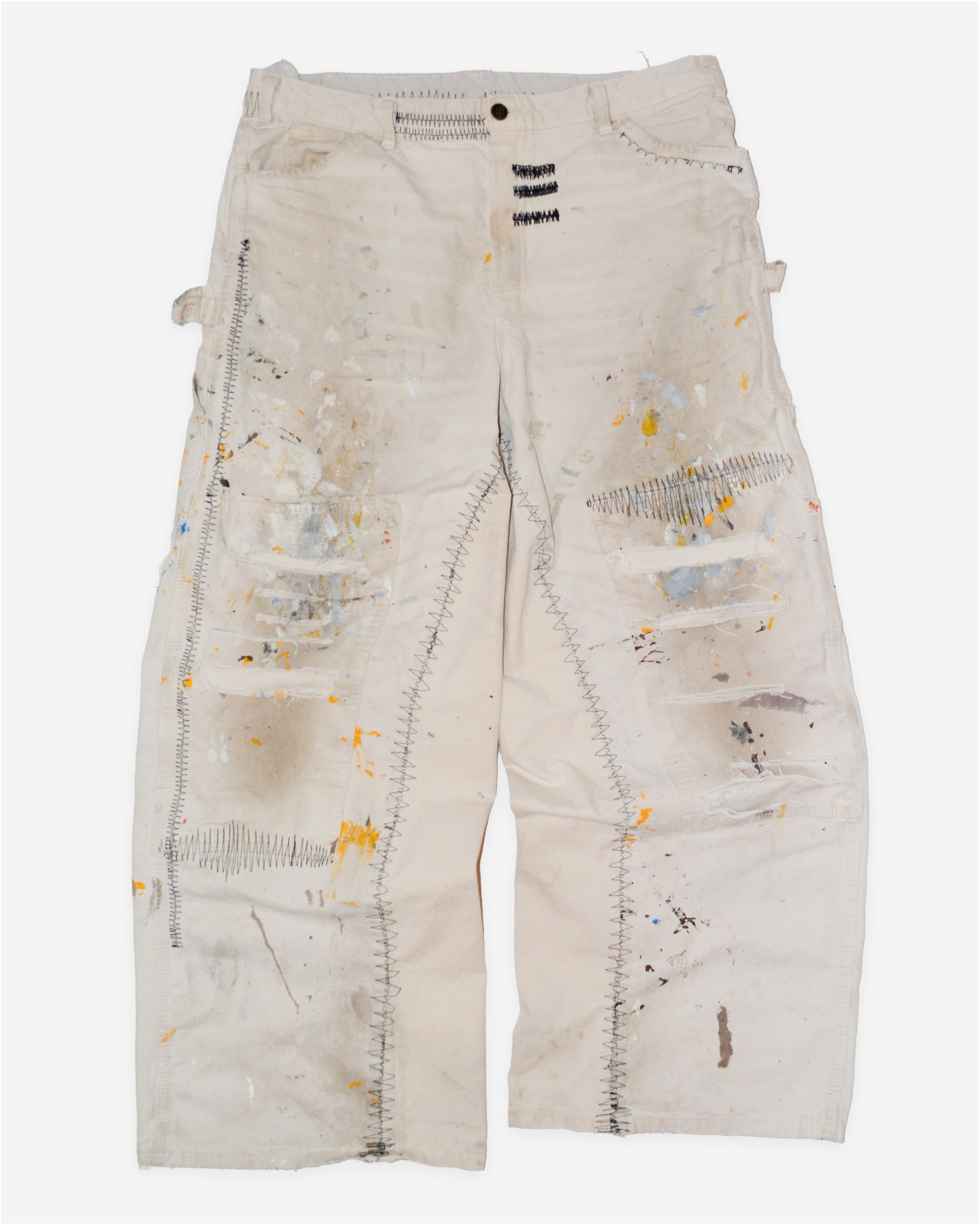 Vintage Paint-Riddled White Carpenters Size US 36 / EU 52 - 1 Thumbnail