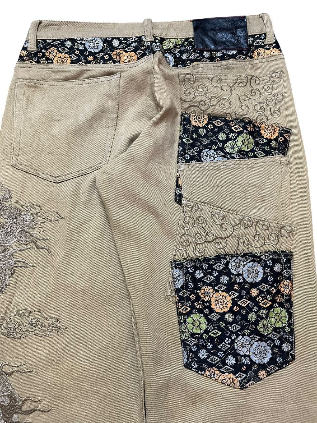 Yasuyuki Ishii Vintage Japanese Brand Dragon Embroidery Sukajan Style Denim Size US 31 - 9 Thumbnail