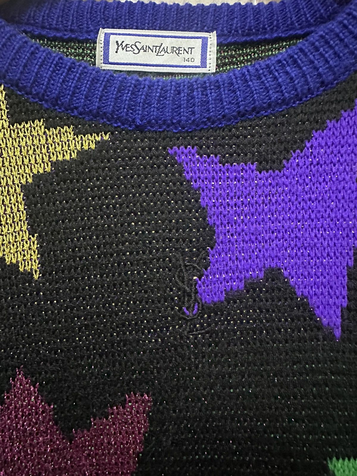 Yves Saint Laurent RARE ‼️ Ysl Multicolor Star Knitwear Size US S / EU 44-46 / 1 - 3 Thumbnail