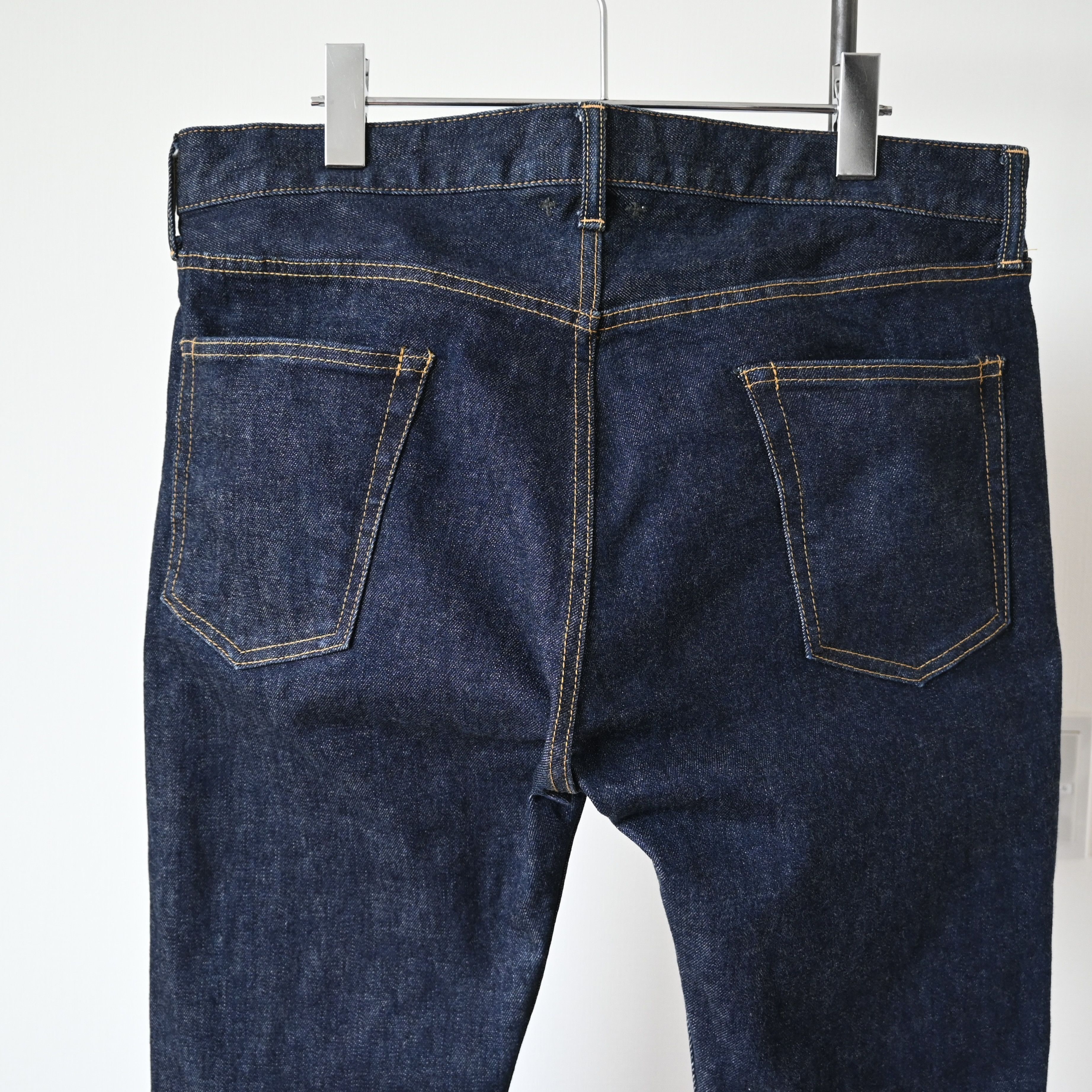 Beams Plus BEAMS Plus tapered straight leg stretch indigo denim jeans Size US 35 - 3 Thumbnail