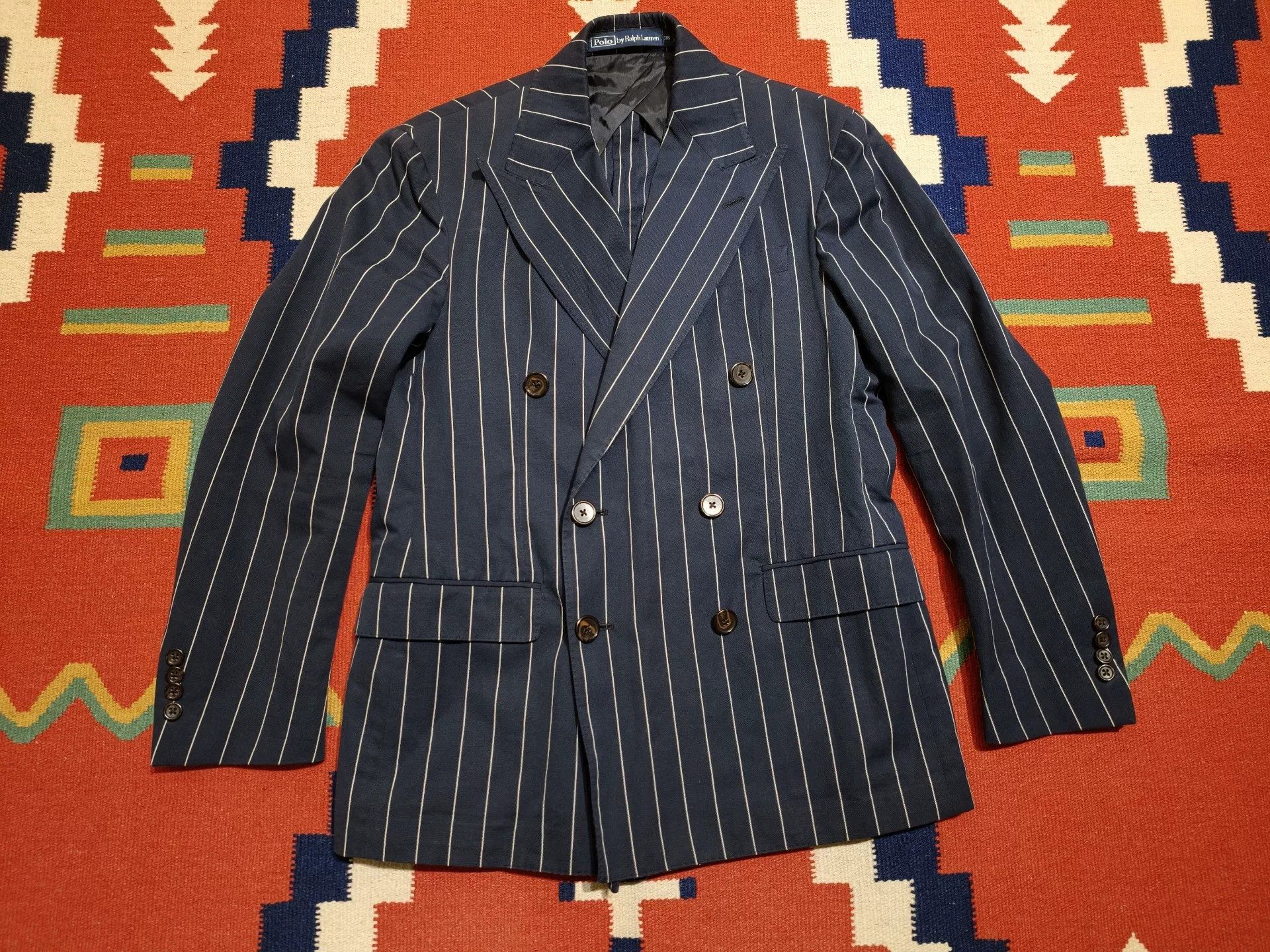 Polo Ralph Lauren Polo Ralph Lauren Navy Stripe Blazer Size US S / EU 44-46 / 1 - 1 Thumbnail