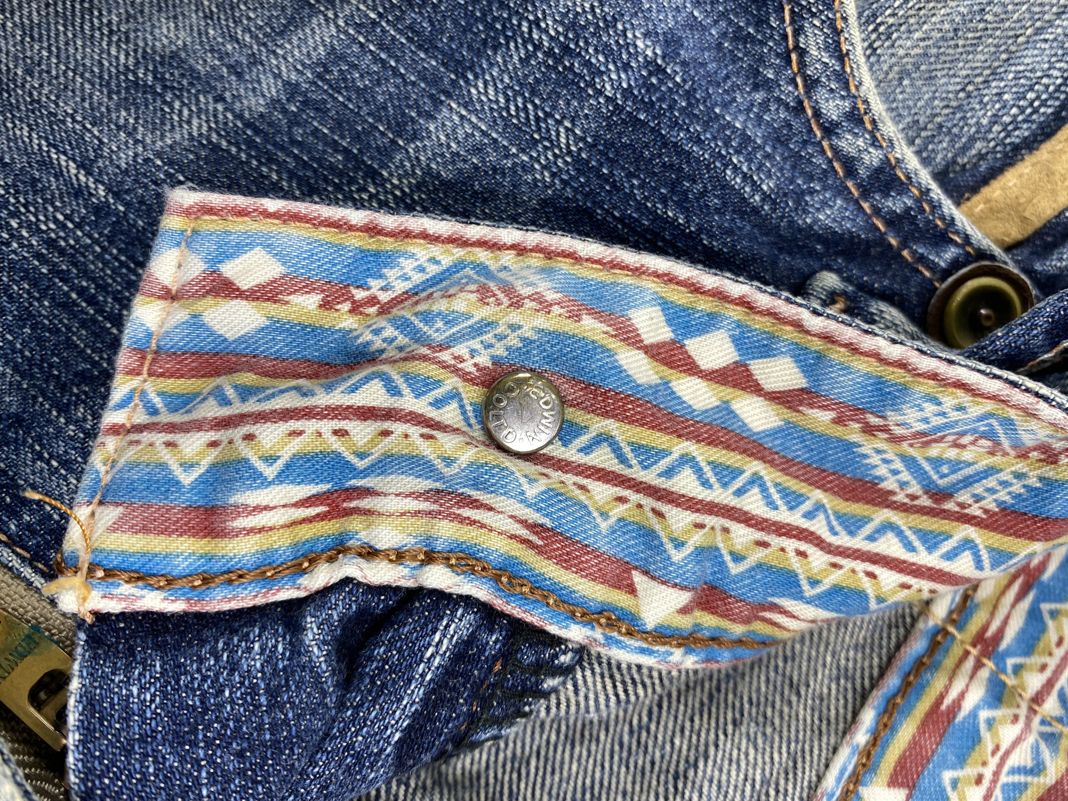 Le Grande Bleu (L.G.B.) Vintage Edwin LGB style Flare Jeans 34x29.5 - JN 3023 Size US 34 / EU 50 - 7 Thumbnail