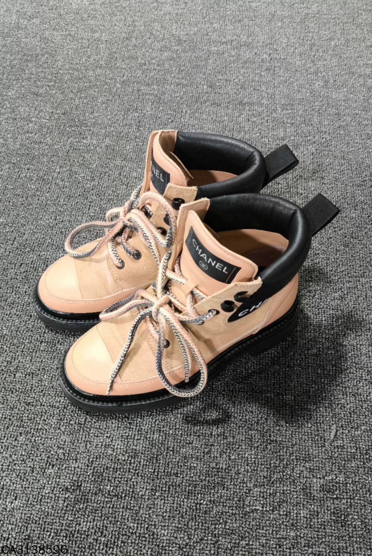 Chanel Chanel Pink Logo Martin Boots Size US 4.5 / IT 34.5 - 1 Thumbnail