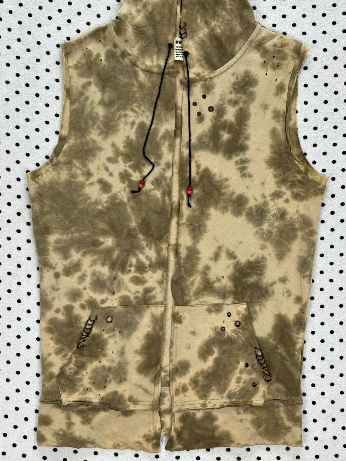 Japanese Brand May Champ Bleached Distressed Sleeveless Hoodie Size US M / EU 48-50 / 2 - 4 Thumbnail
