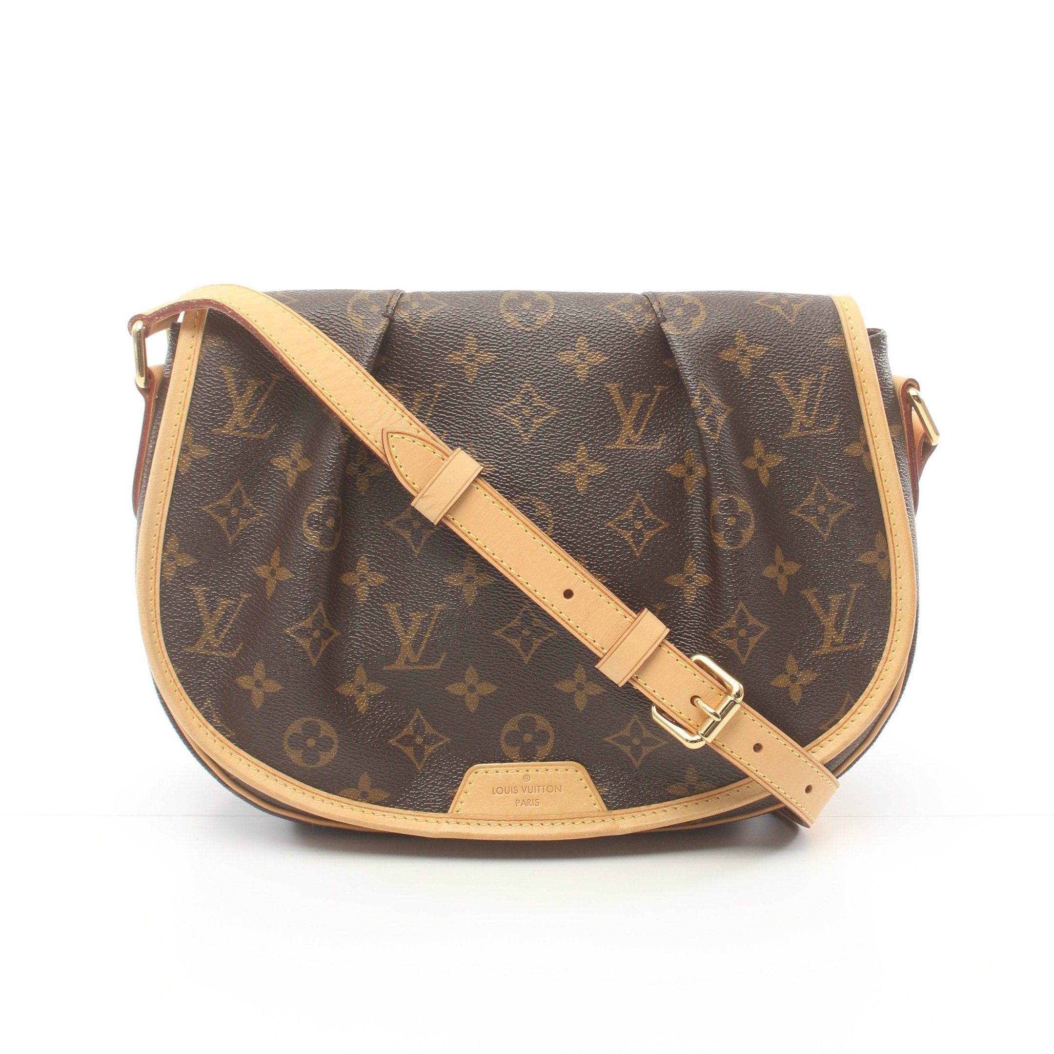 Louis Vuitton Louis Vuitton Menilmontant Pm Monogram Shoulder Bag Leather Brown Size ONE SIZE - 1 Thumbnail