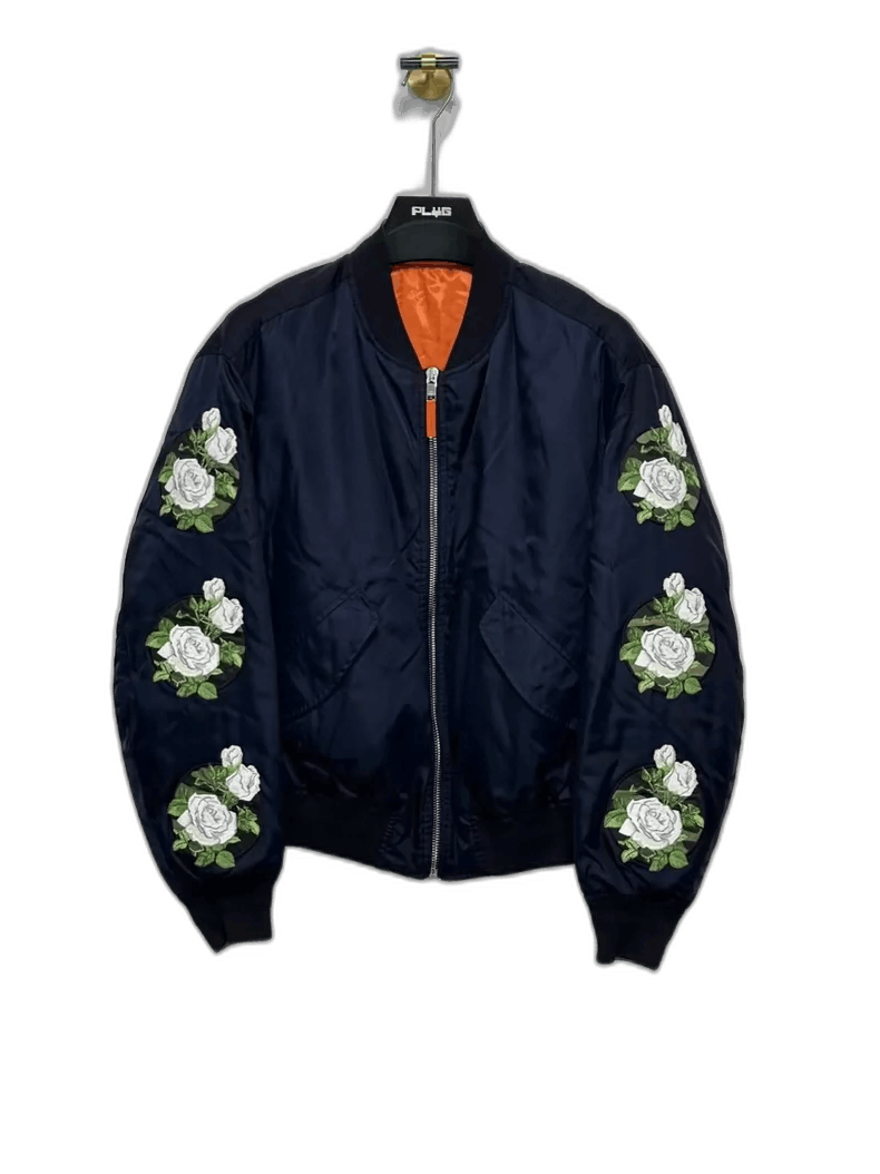 Dior Dior Navy Embroidered Bomber Jacket-yf Size US L / EU 52-54 / 3 - 1 Thumbnail