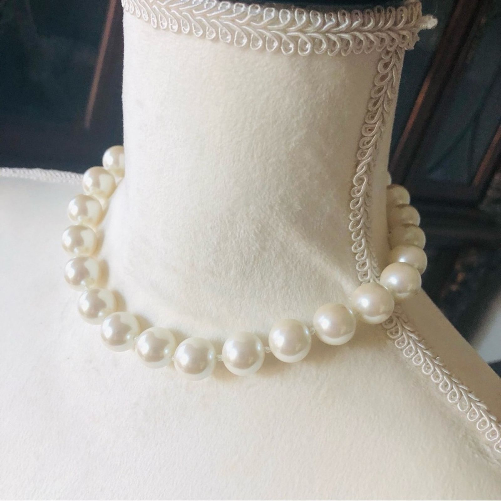 Vintage Vintage opalescent finish cream pearl choker necklace Size ONE SIZE - 4 Thumbnail