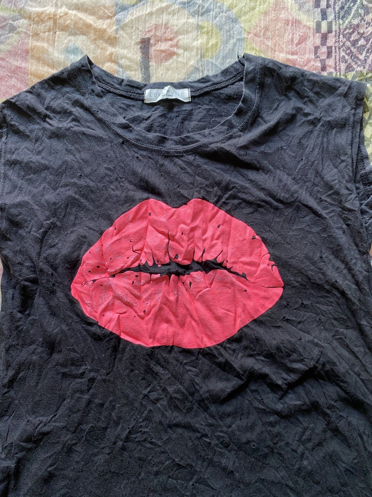 If Six Was Nine × Japanese Brand × Le Grande Bleu (L.G.B.) Japanese artisanal kiss punk distressed tshirt maison style Size US M / EU 48-50 / 2 - 2 Thumbnail