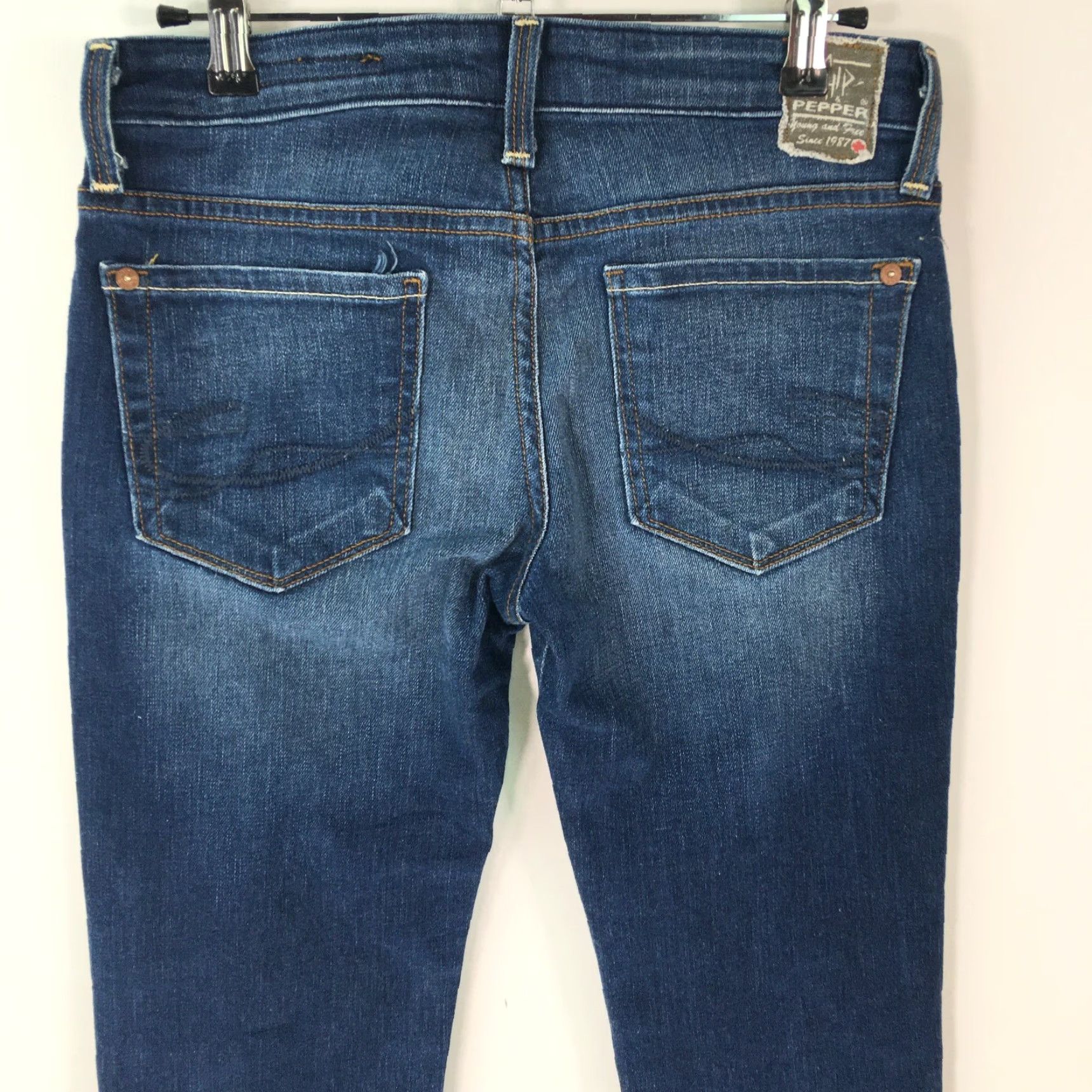 Vintage Chip And Pepper Jeans Women 24 Blue Bootcut Casual Flat Front Denim Cowboy Womens Size 42" / US 20 - 4 Thumbnail