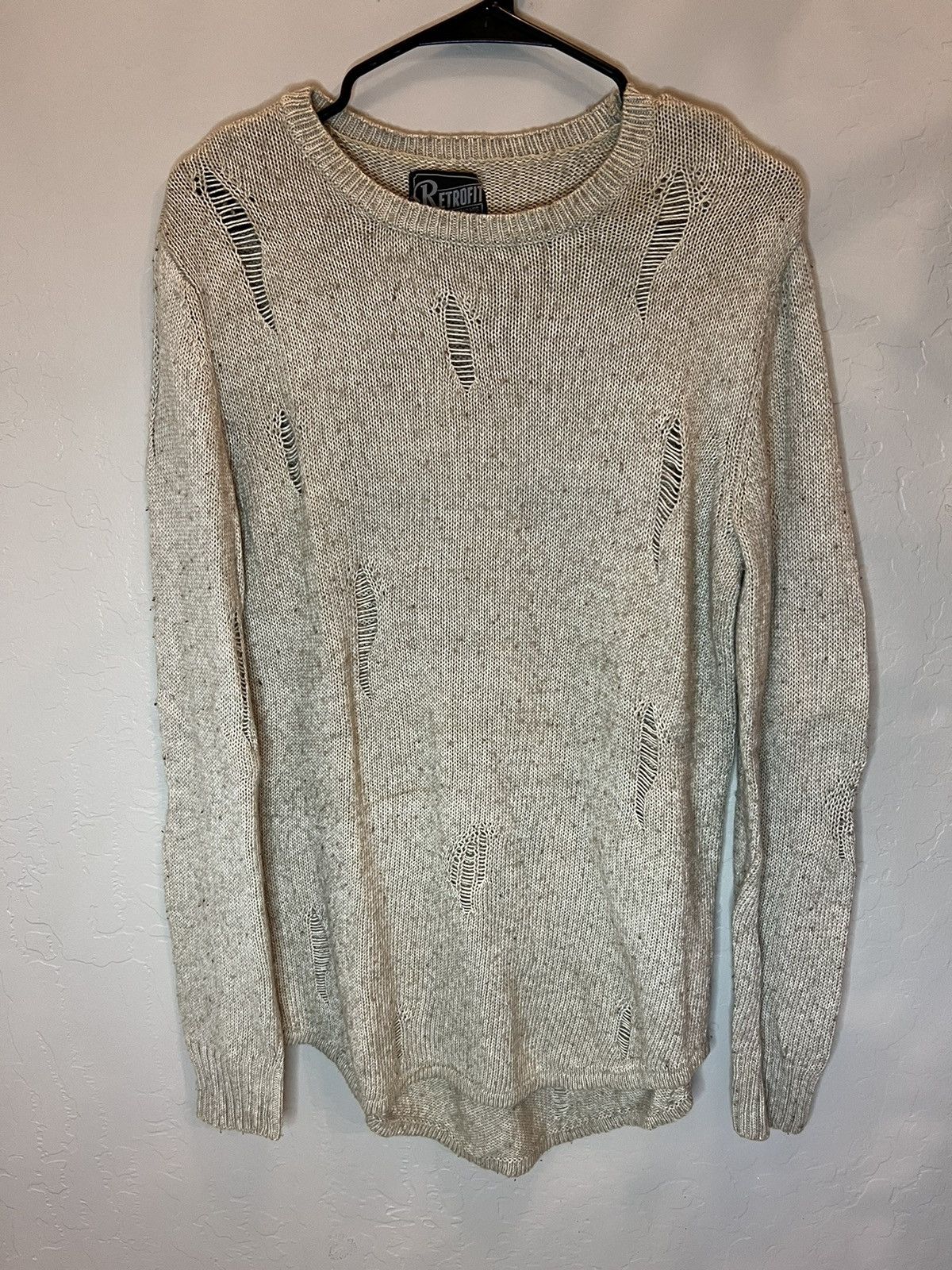 image of Light Brown Retrofit Sweater, Men's (Size Small)