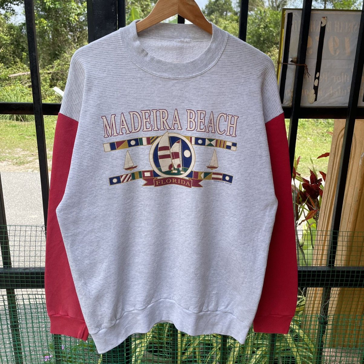 Vintage 🔥Vintage 90s Madeira Beach Florida Two Tone Sweatshirts Size US M / EU 48-50 / 2 - 5 Thumbnail