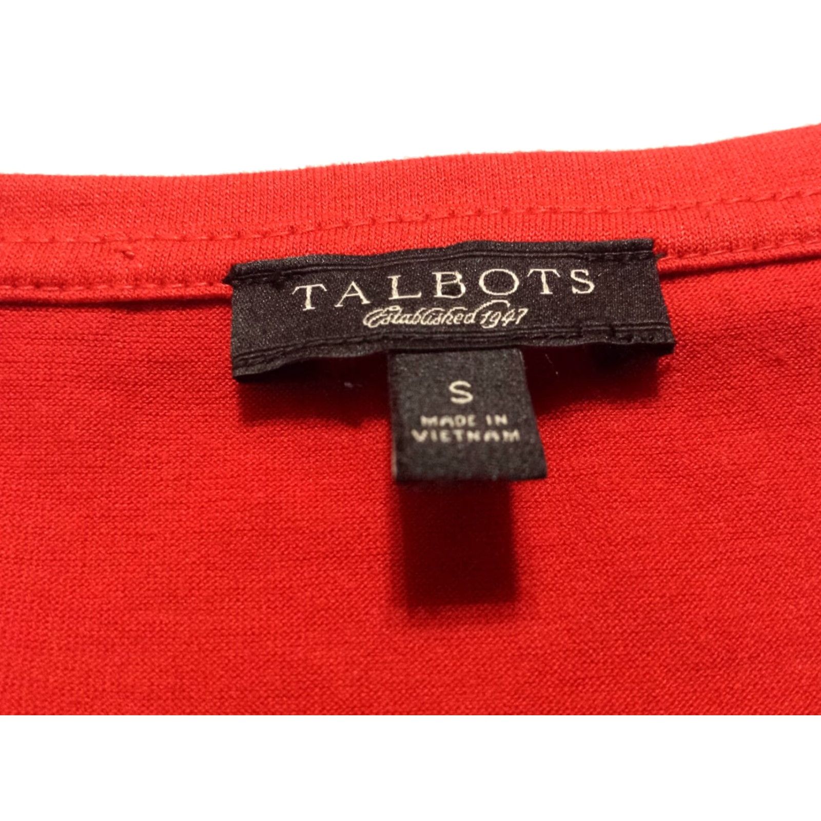 Talbots Talbots Women’s Small Shirt Long Sleeve Solid Red Scoop Neck Pullover Rayon Size S / US 4 / IT 40 - 5 Thumbnail