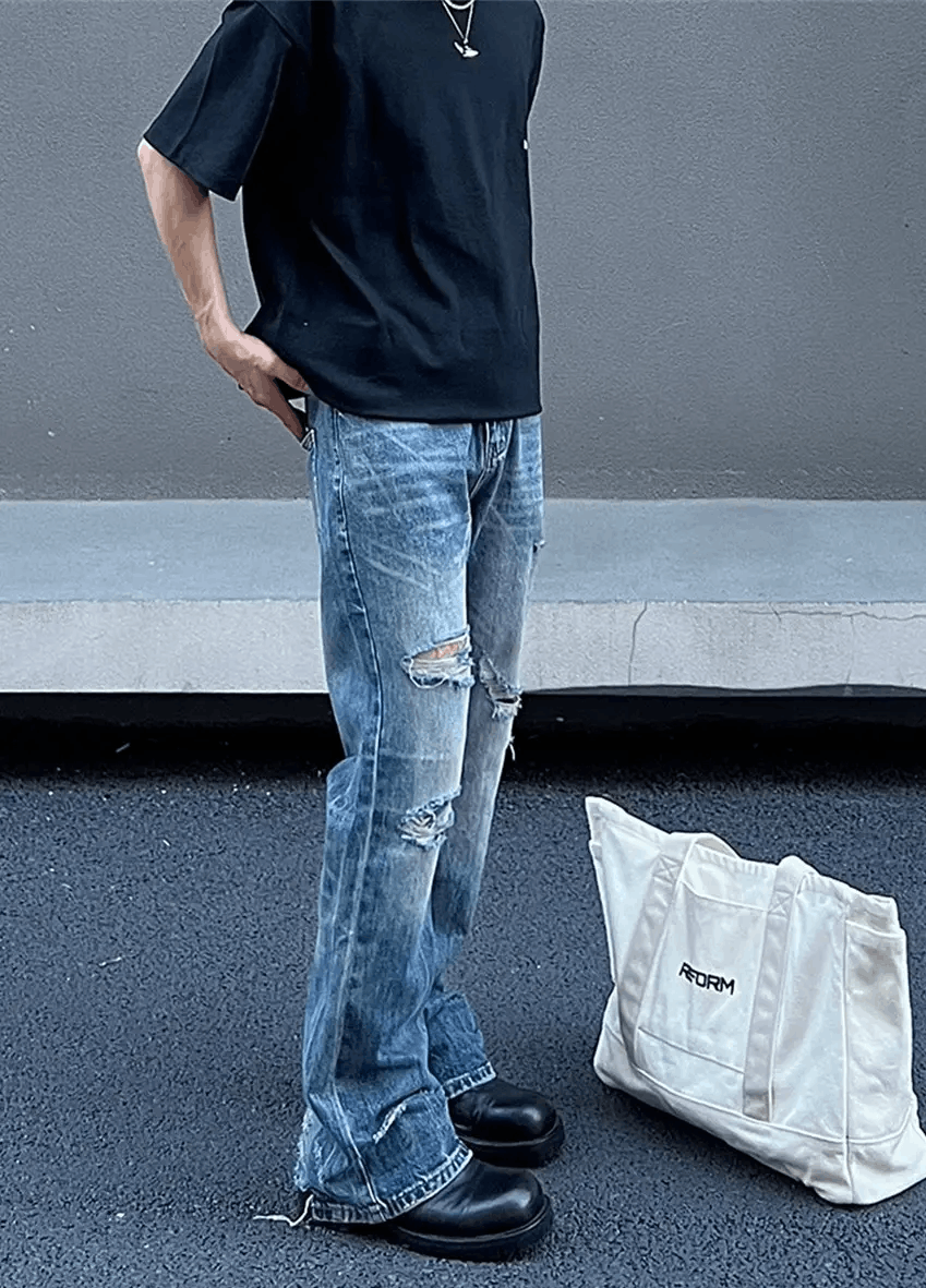 Japanese Brand × Vintage Distressed Holes Jeans Size US 32 / EU 48 - 6 Thumbnail