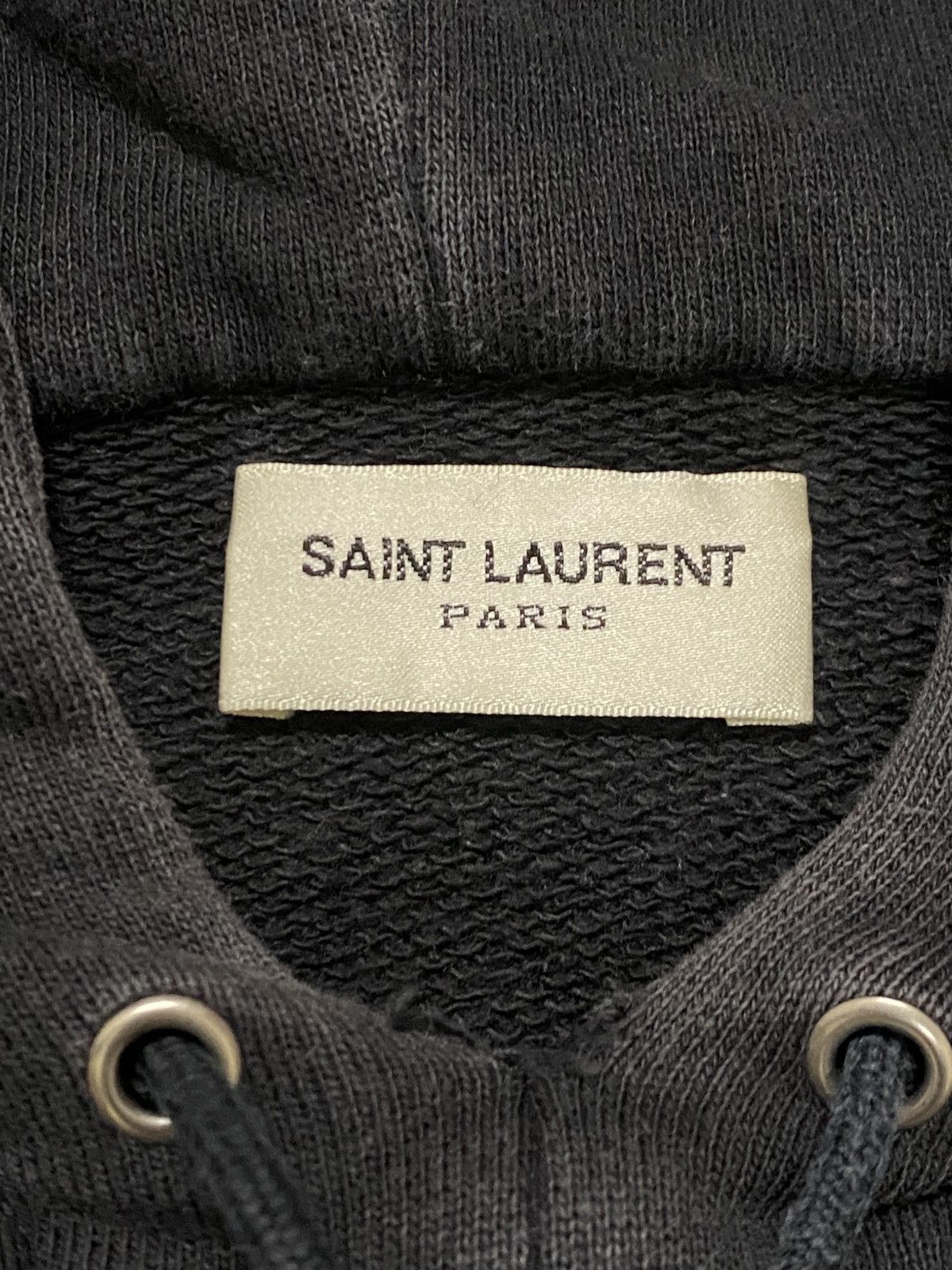 Saint Laurent Paris Saint Laurent centre small logo sunfaded hoodie Size US XS / EU 42 / 0 - 2 Thumbnail