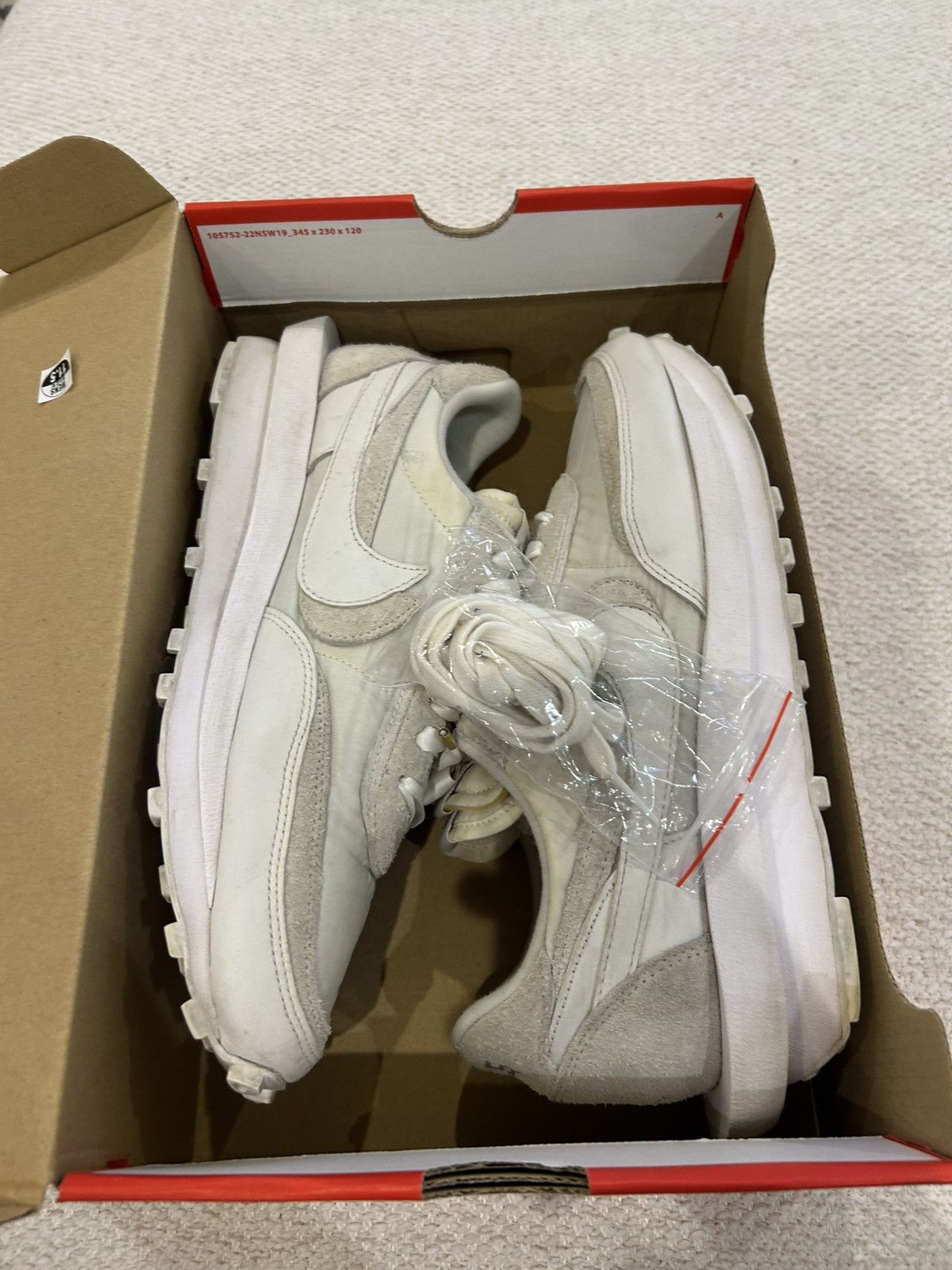 Nike Nike Sacai LD Waffle White Size US 12 / EU 45 - 1 Thumbnail