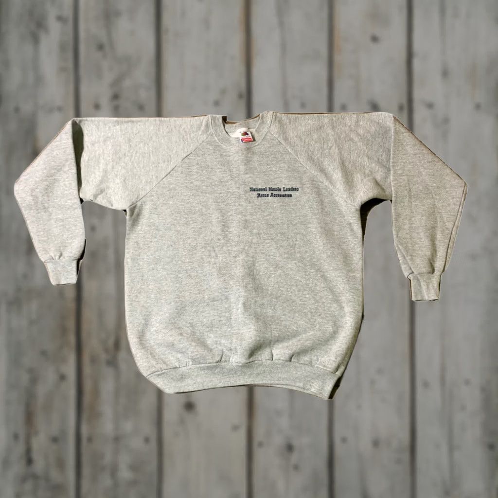 Fruit Of The Loom VINTAGE 90s National Muzzle Loading Rifle Association Crewneck Sweatshirt Gray XL Mens Size US XL / EU 56 / 4 - 1 Thumbnail