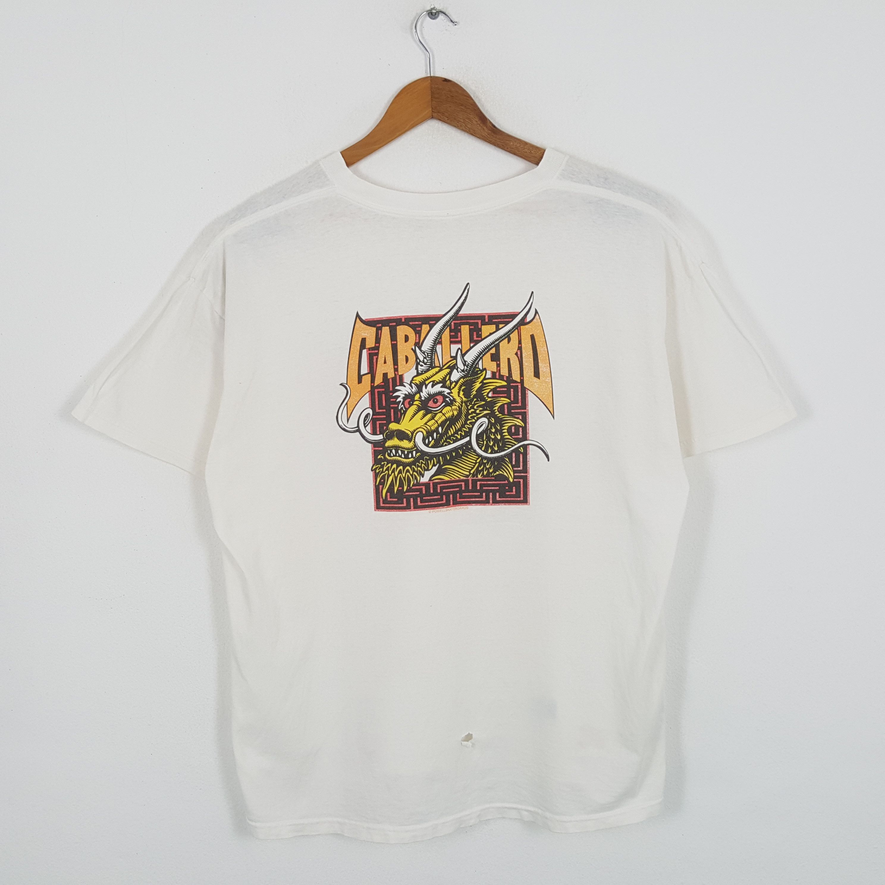 Powell Peralta × Vintage Vintage POWELL PERALTA Skateboard Distressed T-Shirt Size US XL / EU 56 / 4 - 1 Thumbnail