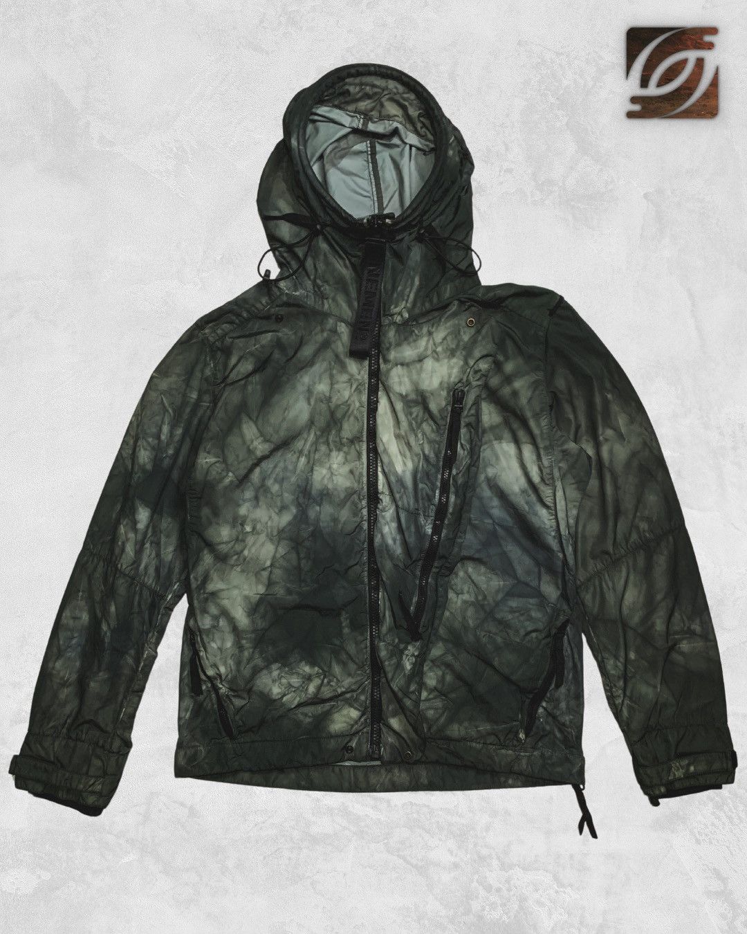 image of Nemen Woven Does Dyed 3L Utility Jacket in Blue, Men's (Size Medium)