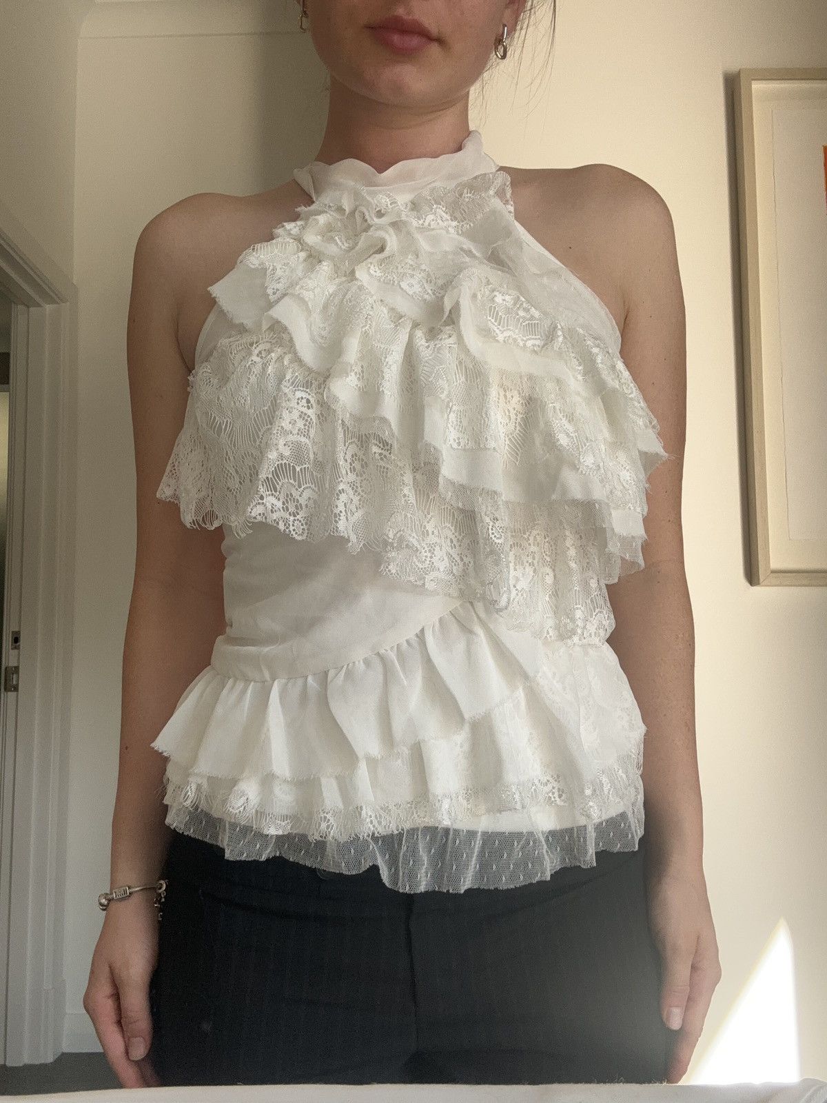 Morgano Summer ruffle tiered blouse Size S / US 4 / IT 40 - 1 Thumbnail