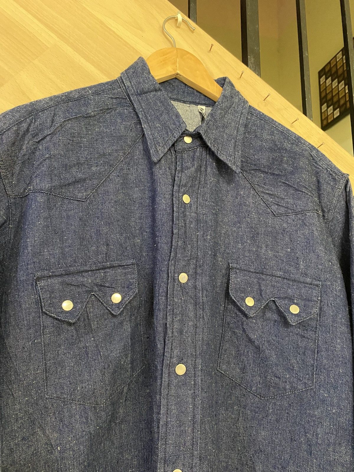 Kaptain Sunshine Western Denim Shirt Size US XL / EU 56 / 4 - 2 Thumbnail