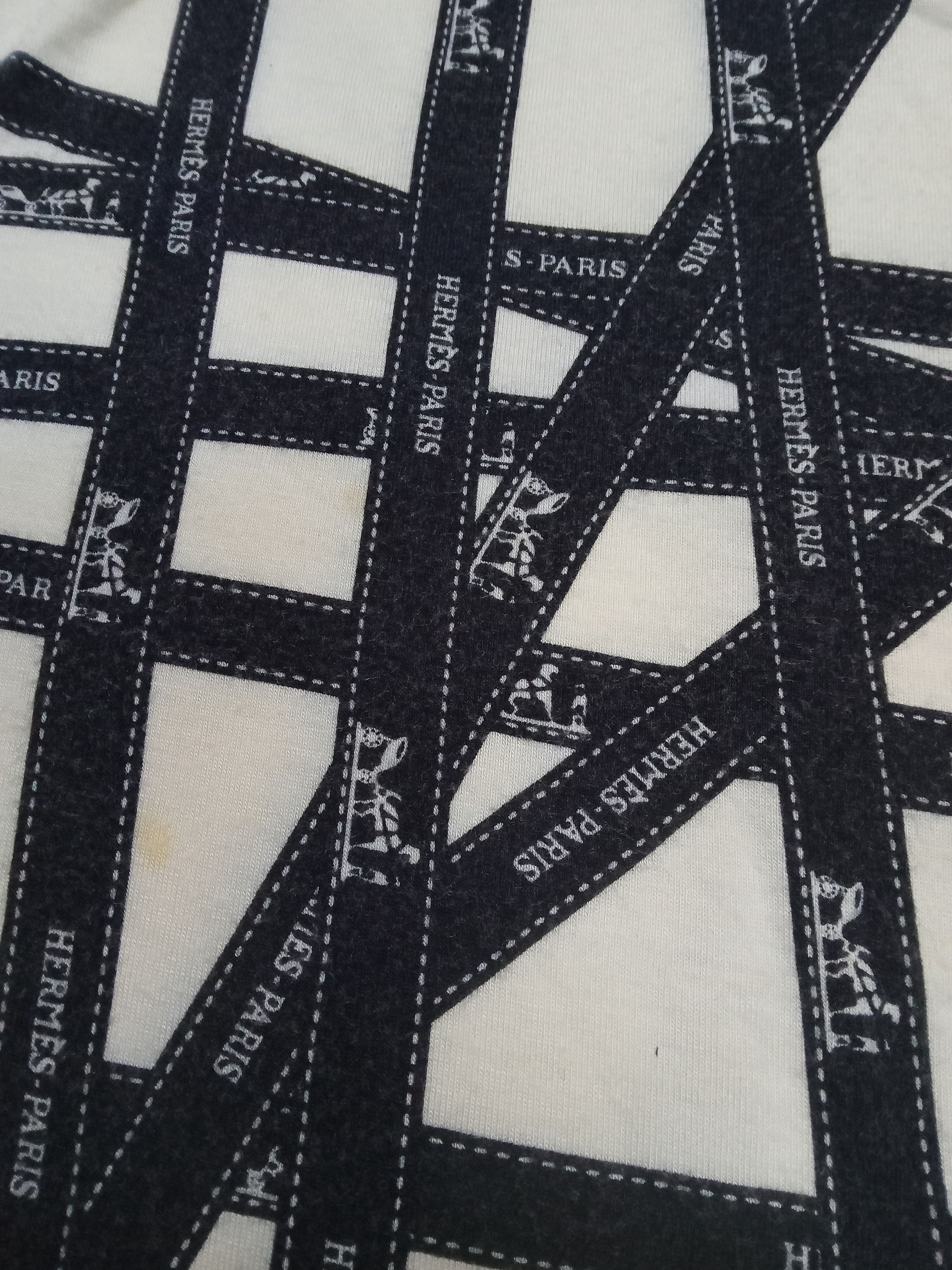 Hermes × Vintage Vintage Hermes Paris Ribbons Design Shirt Size L / US 10 / IT 46 - 6 Thumbnail