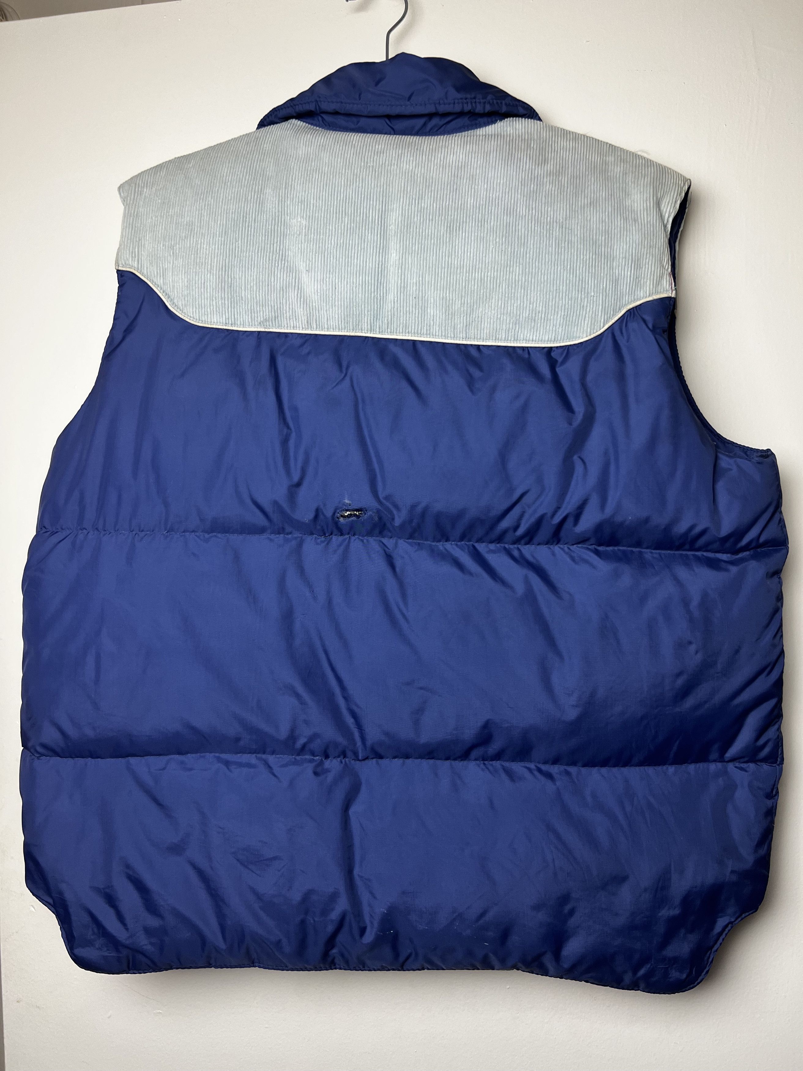 Vintage Vintage 1980's Down Hill Blue Corduroy Western Puffer Vest Size US L / EU 52-54 / 3 - 16 Thumbnail