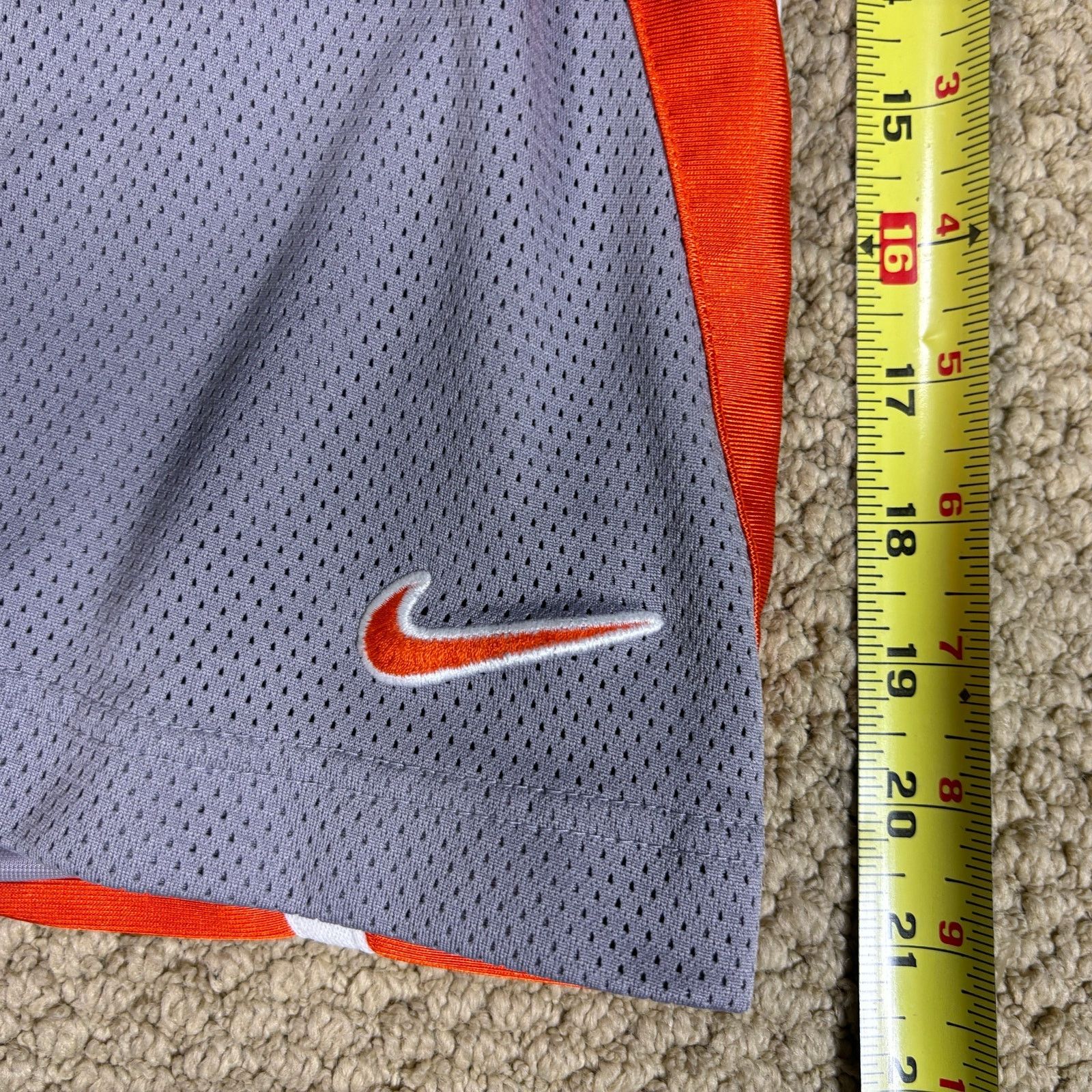 Nike vintage y2k 2000s Nike baggy wide leg gray and orange shorts Size US 38 / EU 54 - 6 Thumbnail