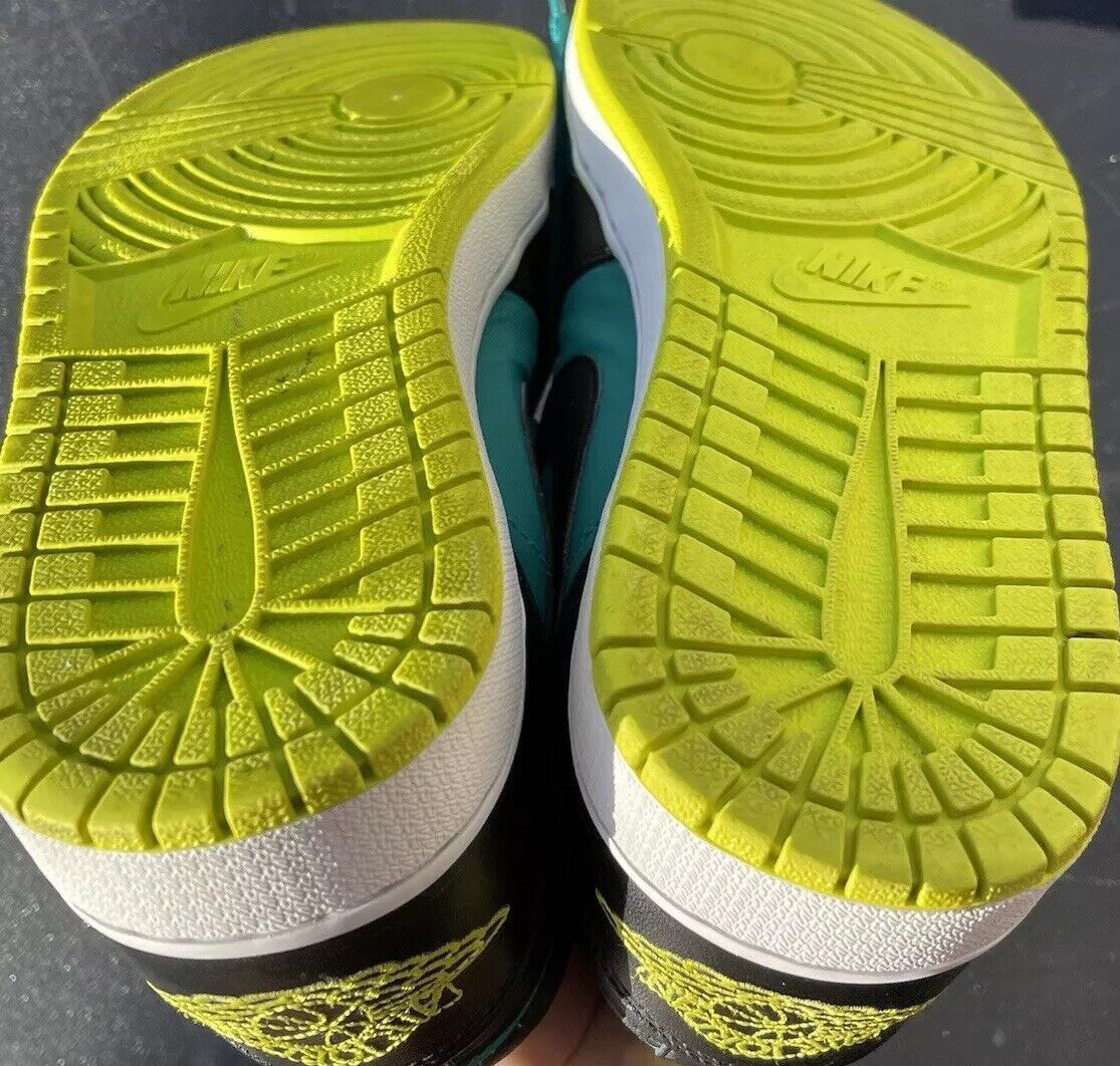 Jordan Brand × Nike Air Jordan 1 Retro Low Teal Venom Green Men’s Shoes Sz 10.5 Size US 10.5 / EU 43-44 - 7 Thumbnail