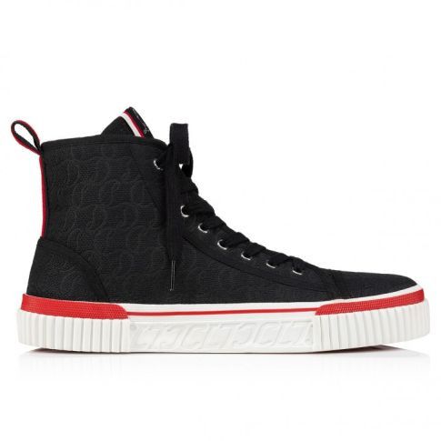 Christian Louboutin o1s1wg110225 Pedro High Top Sneakers in Black Size US 10 / EU 43 - 2 Thumbnail