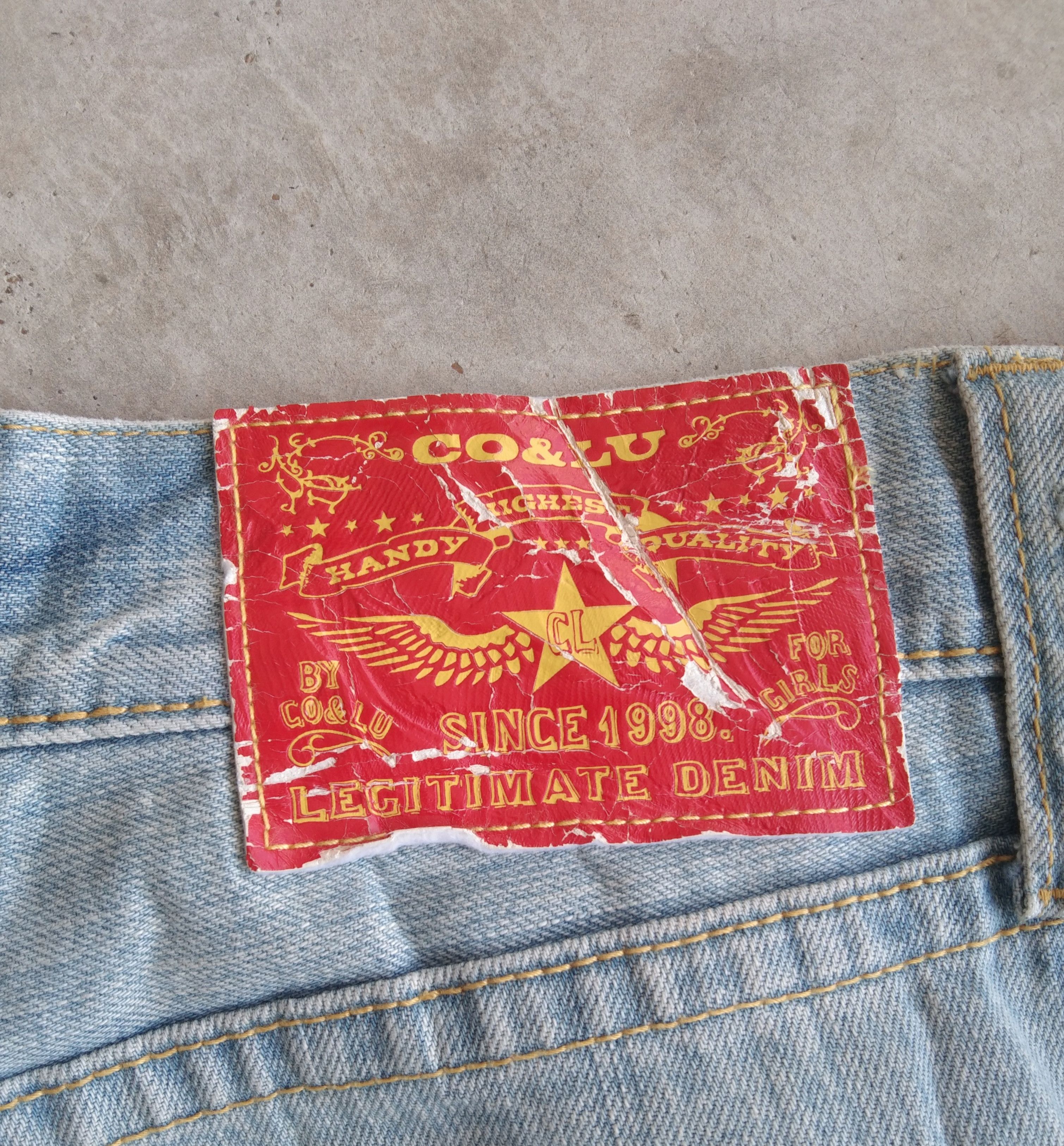 Japanese Brand Vintage Japanese Brand CO&LU Big Logo Denim Jeans 30x30 Size US 30 / EU 46 - 5 Thumbnail