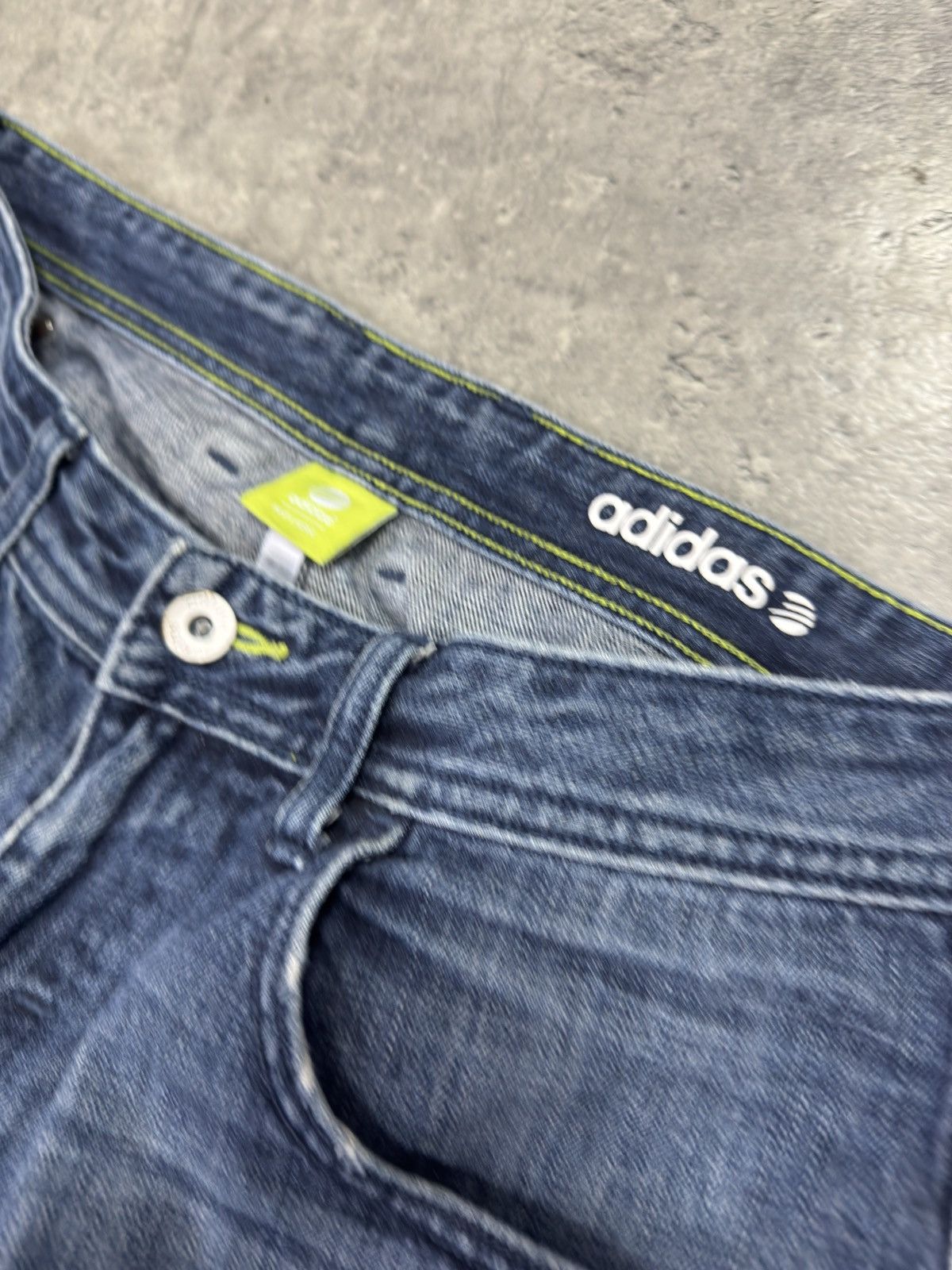 Adidas × Vintage ᶠᵃⁿᶜʸᵍᵘʸ Y2K Adidas Washed Denim Jeans Wide leg Y2K Size US 32 / EU 48 - 4 Thumbnail